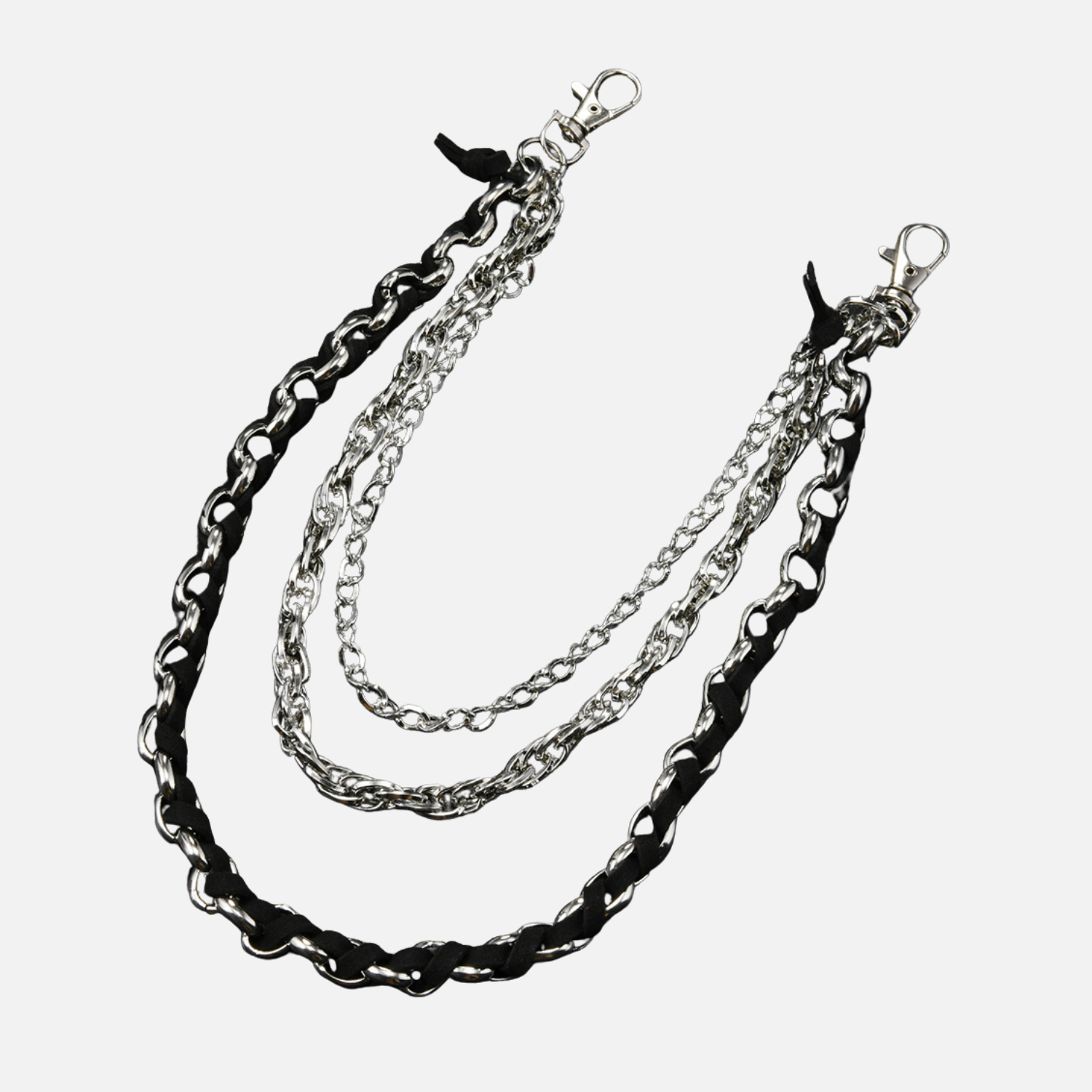 Layered Punk Chain Belt