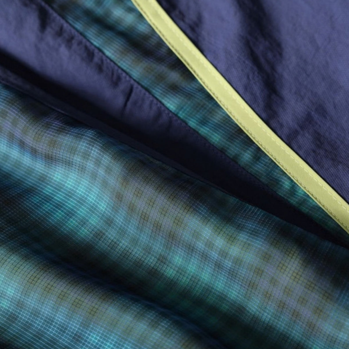 Plaid Colorblock Windproof Parachute Pants