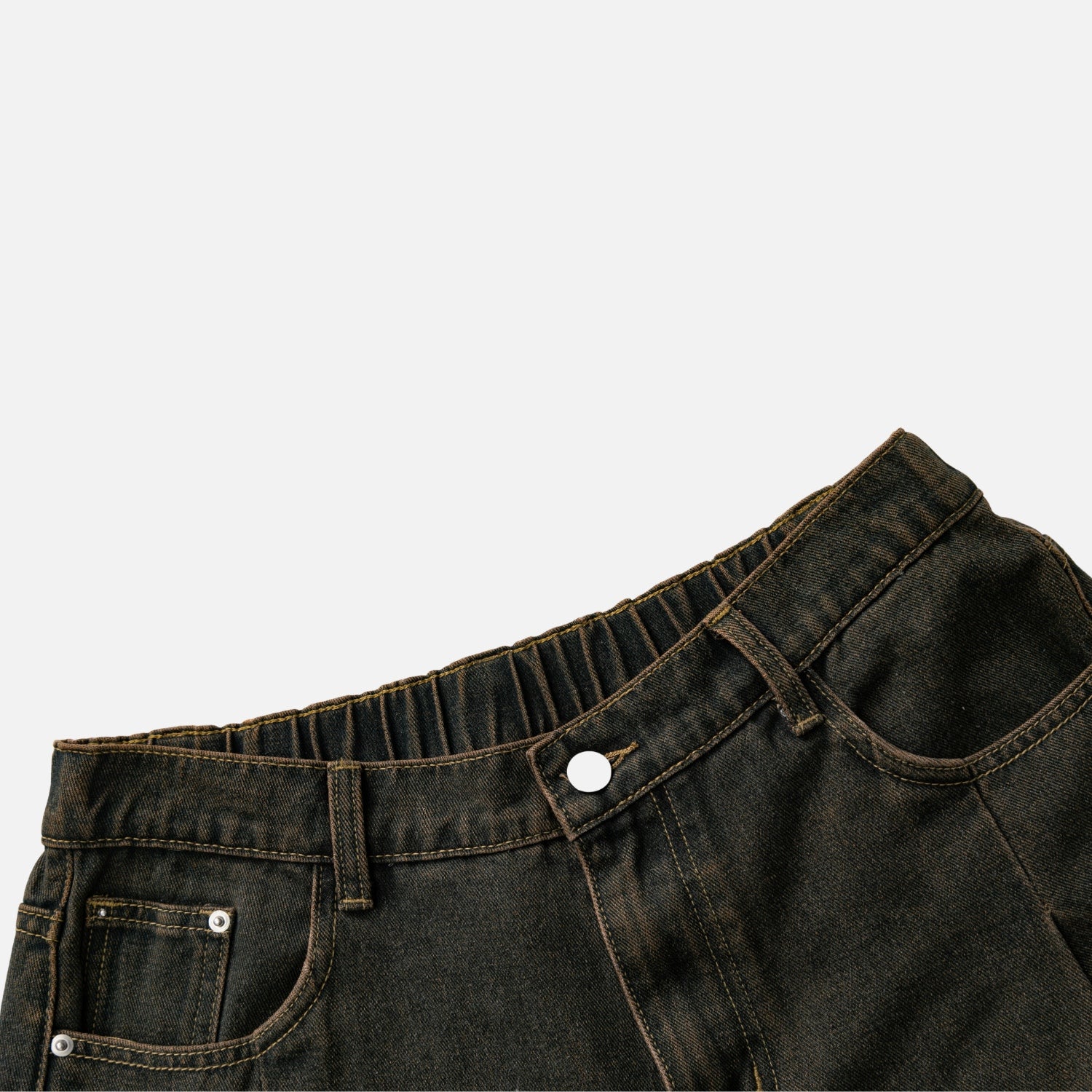 Washed Vintage Denim Bermuda Shorts
