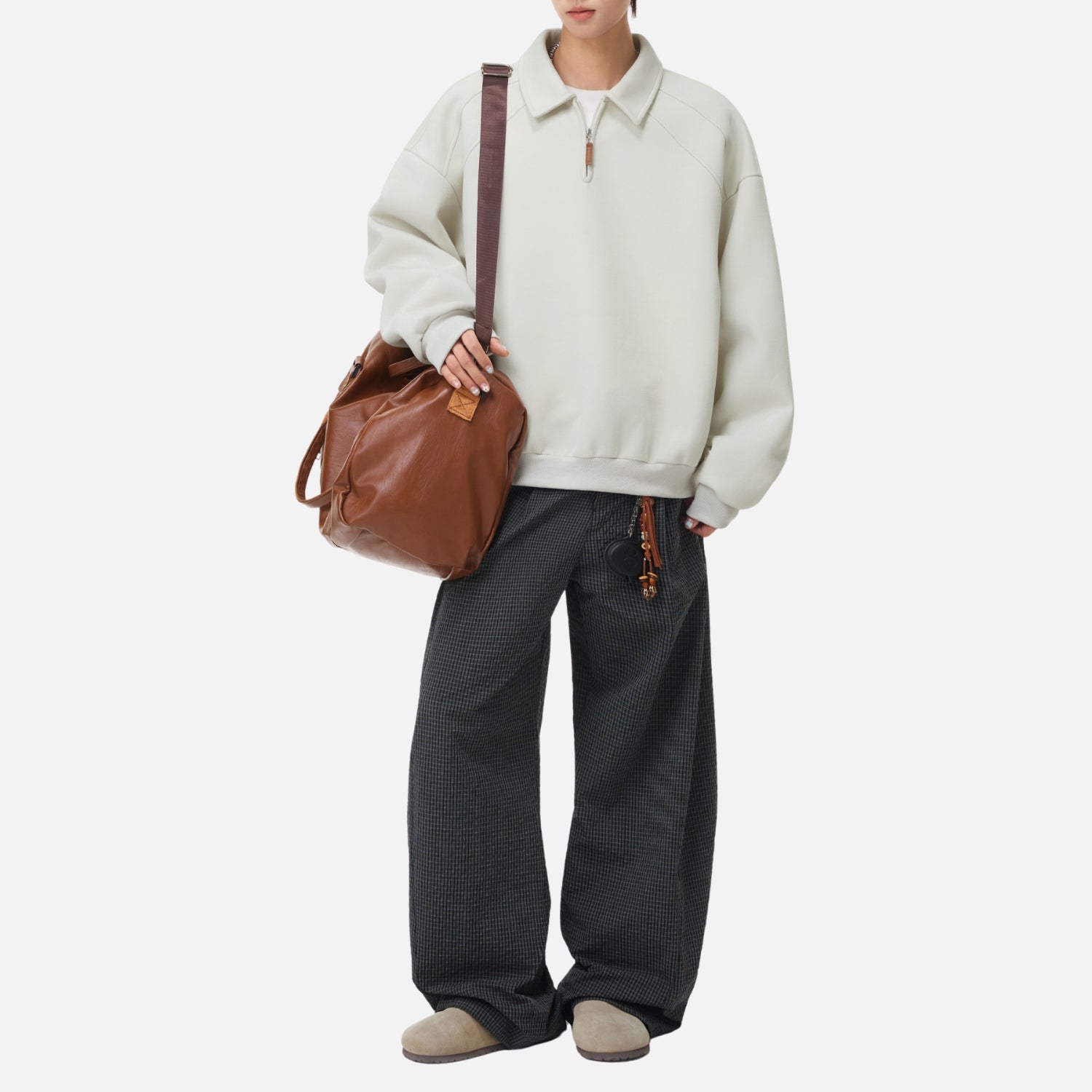 Vintage Half-Zip Polo Sweatshirt