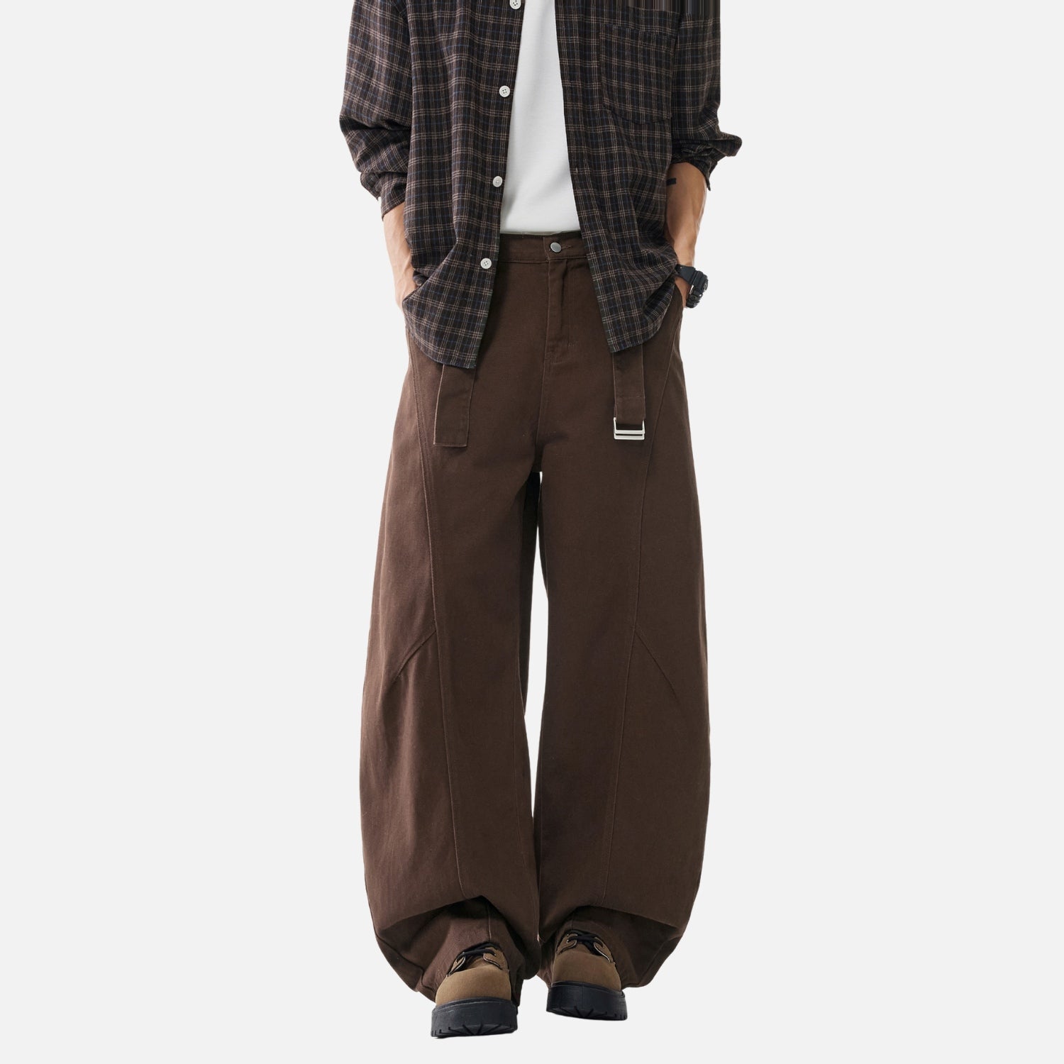Vintage Structured Panel Utility Pants