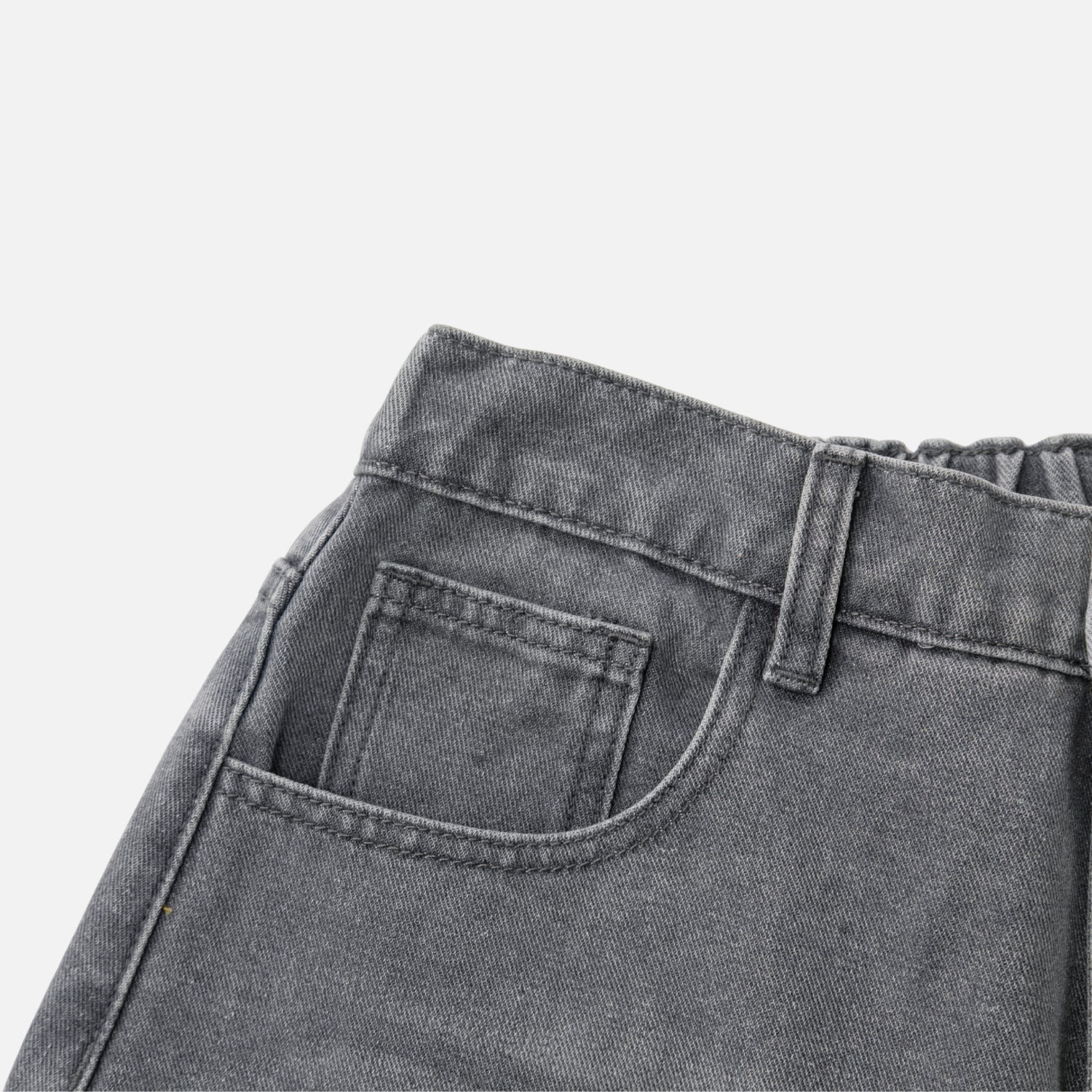 Ripped Washed Denim Shorts