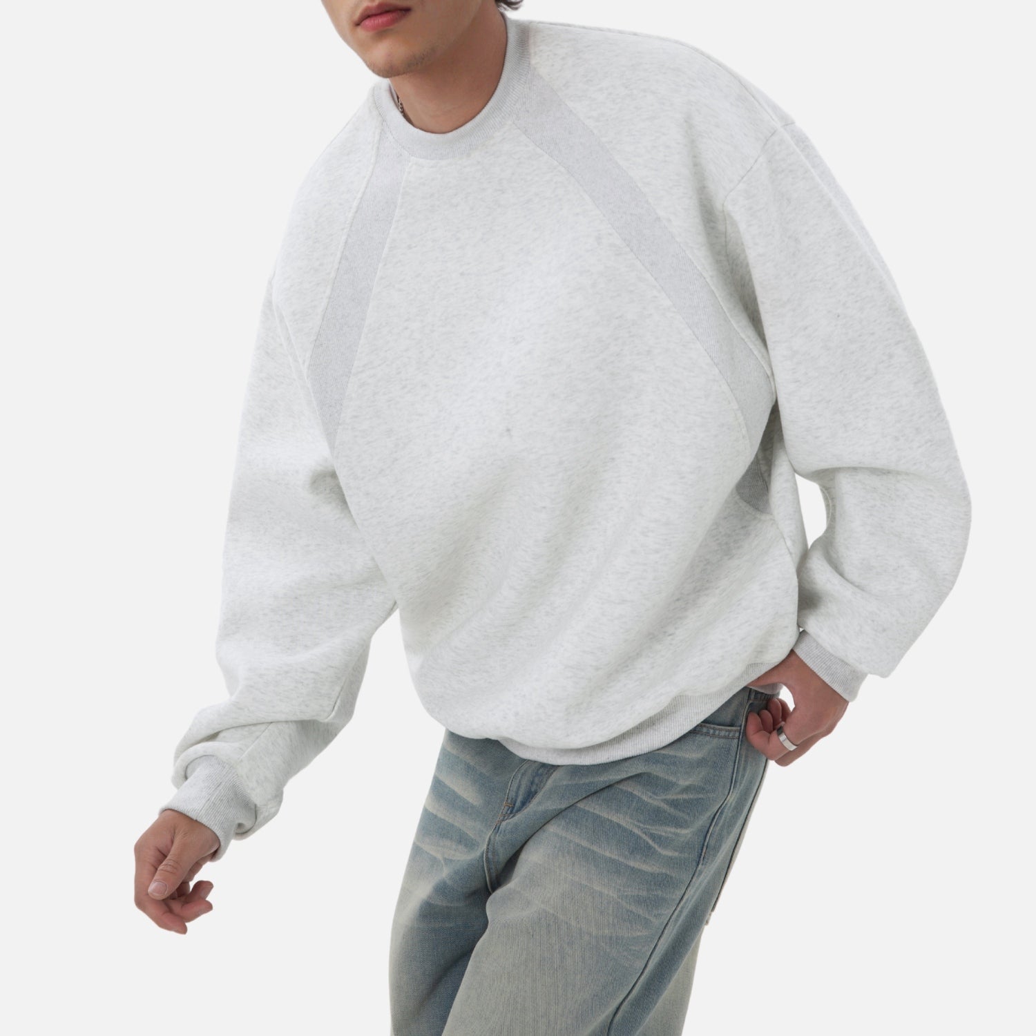 Heavyweight Space Cotton Crewneck Sweatshirt