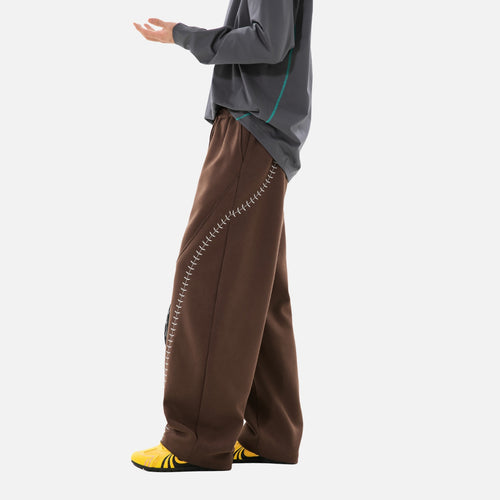 Baseball-Inspired Baggy Sweatpants