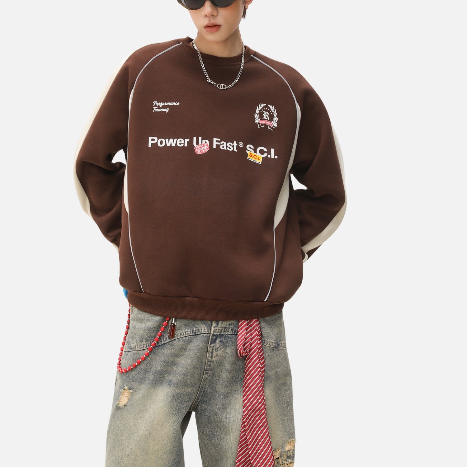 Vintage Racing Raglan Sweatshirt