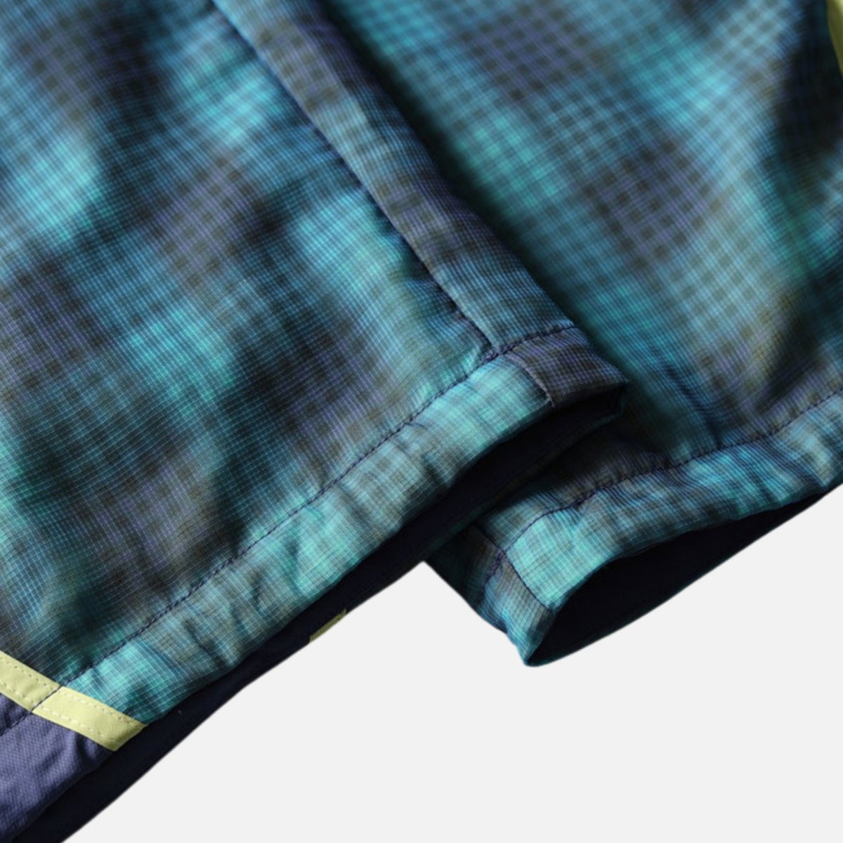 Plaid Colorblock Windproof Parachute Pants