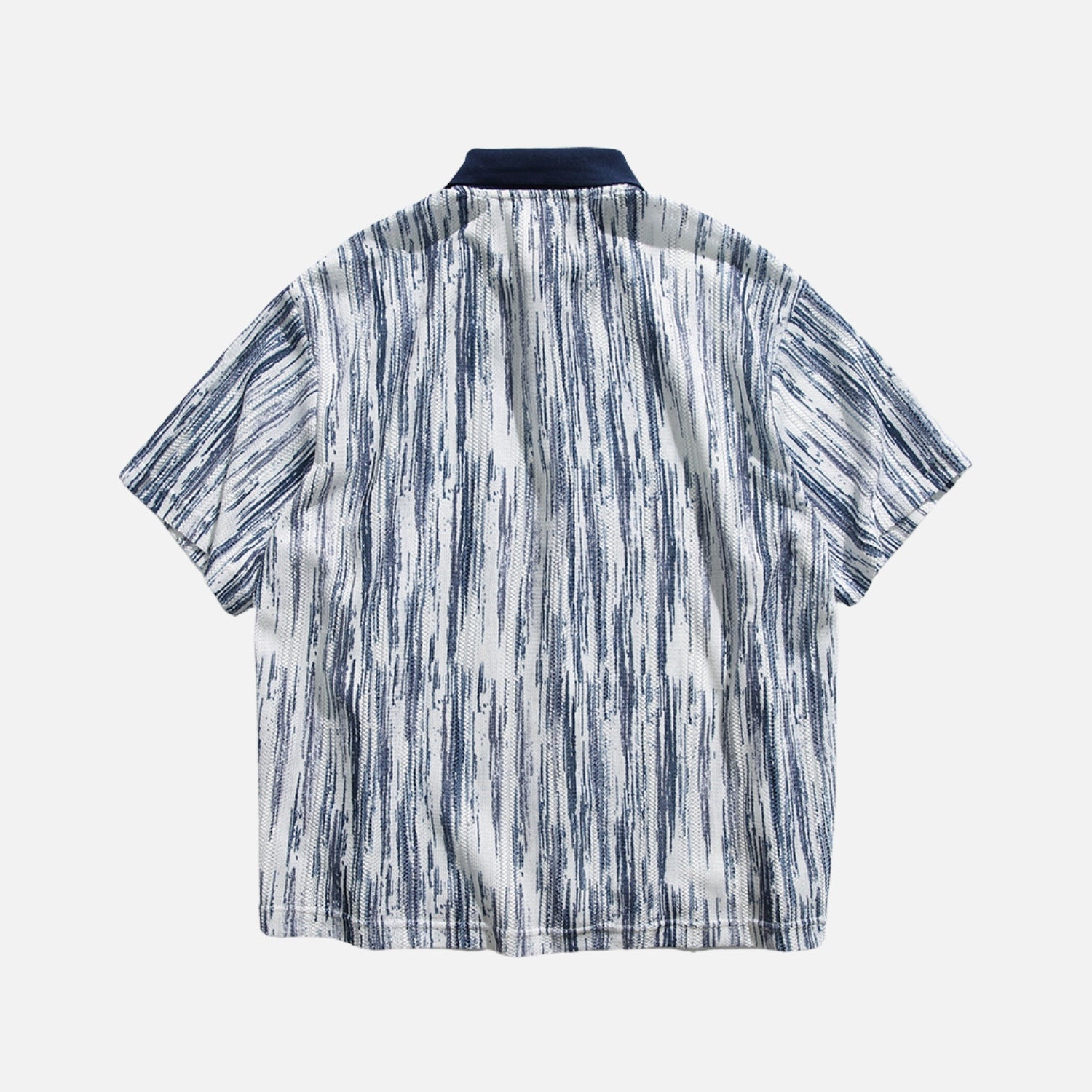 Cutout Colorblock Short Sleeve Shirt