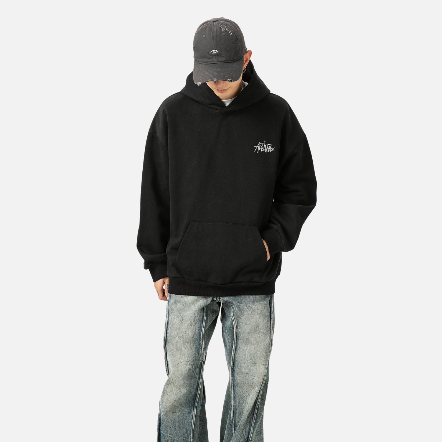 Heavyweight Hand-Drawn Embroidery Hoodie