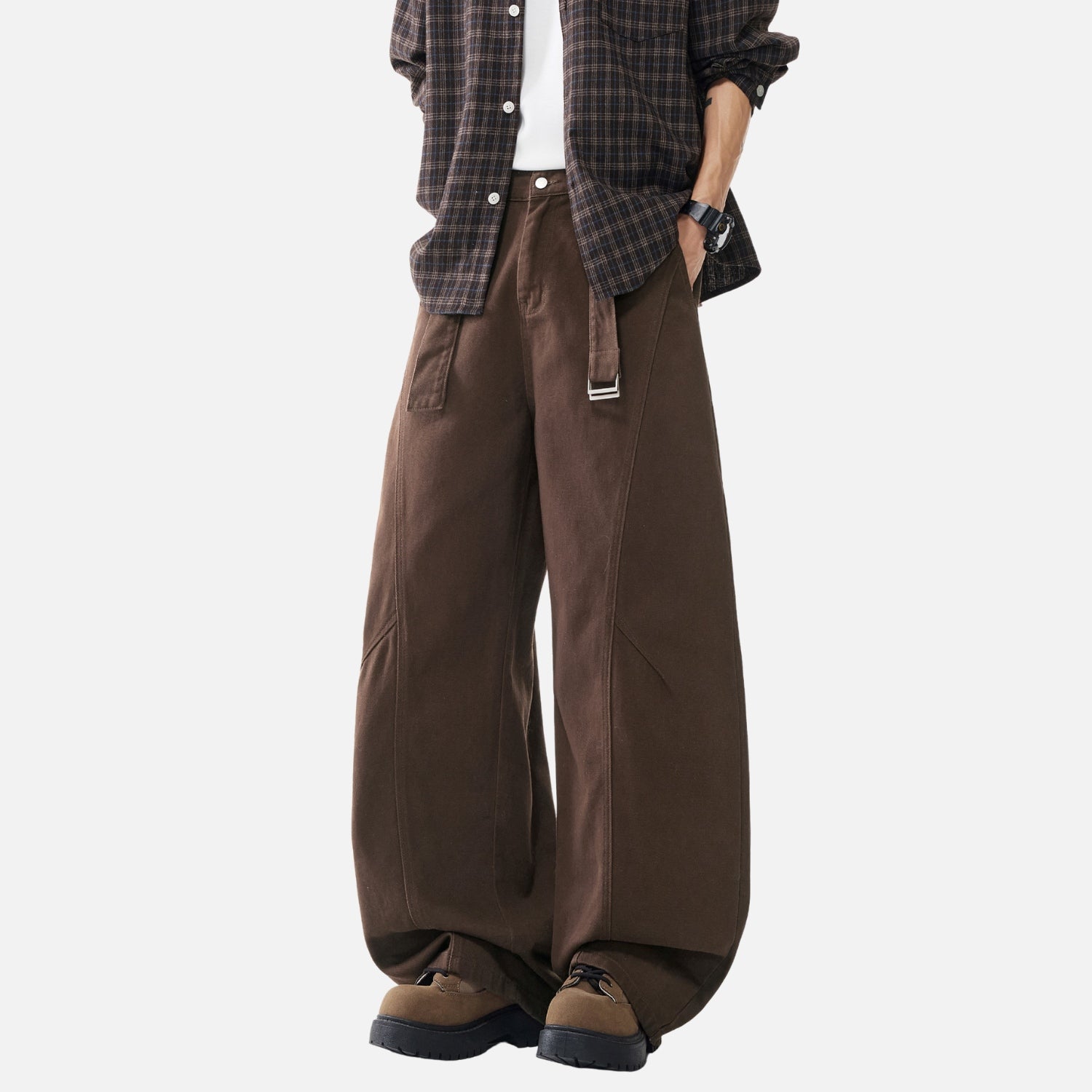 Vintage Structured Panel Utility Pants