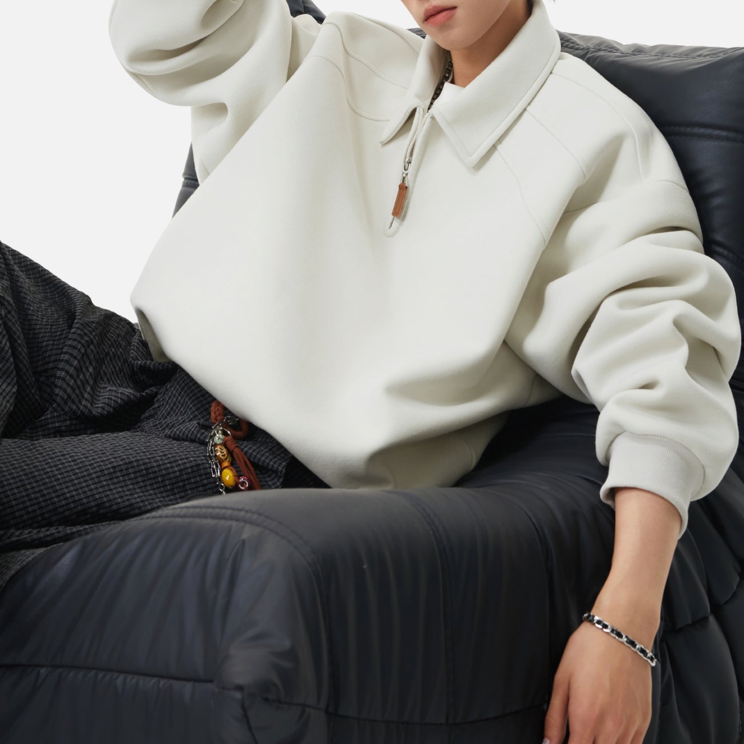 Vintage Half-Zip Polo Sweatshirt