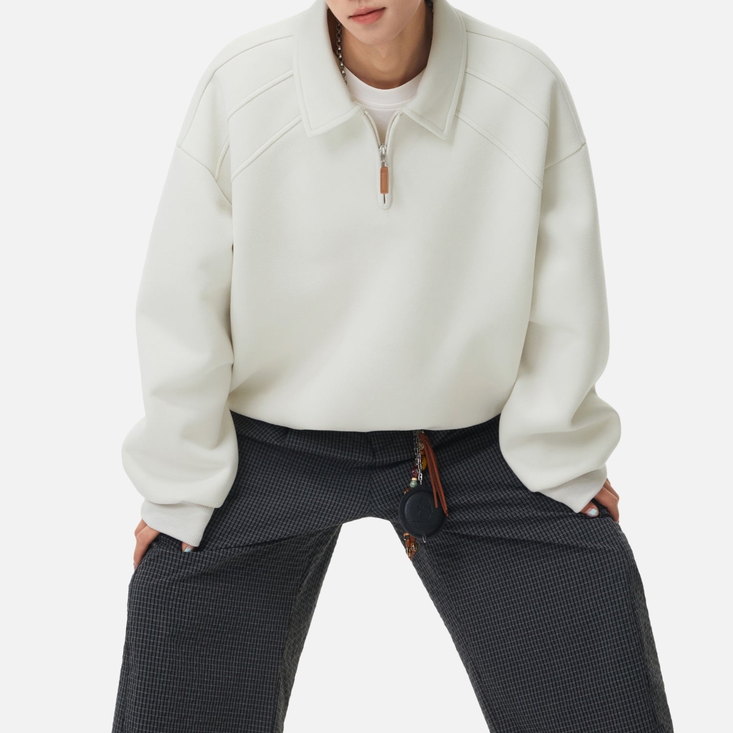 Vintage Half-Zip Polo Sweatshirt