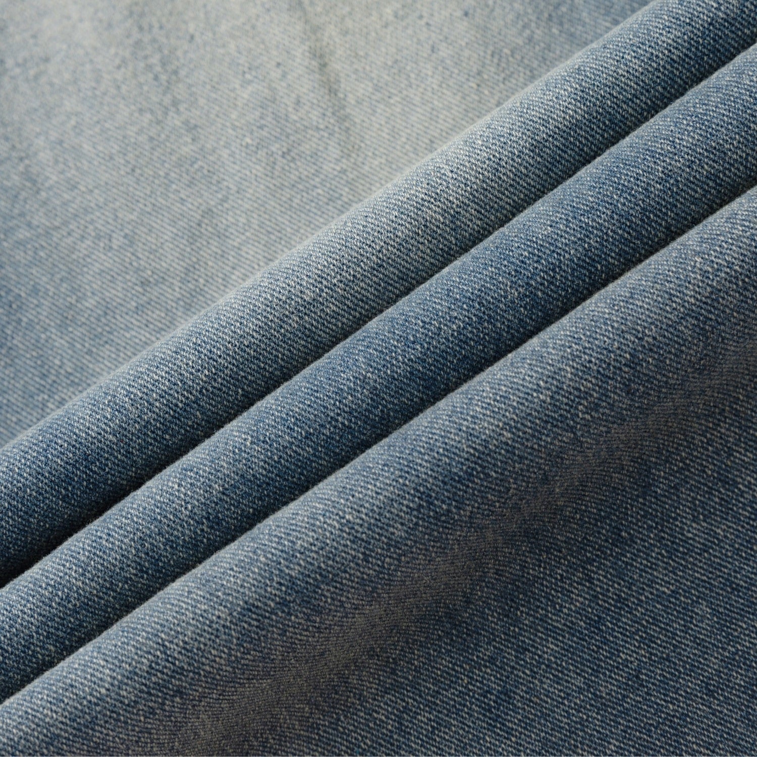 Split-Pleated Washed Vintage Jeans
