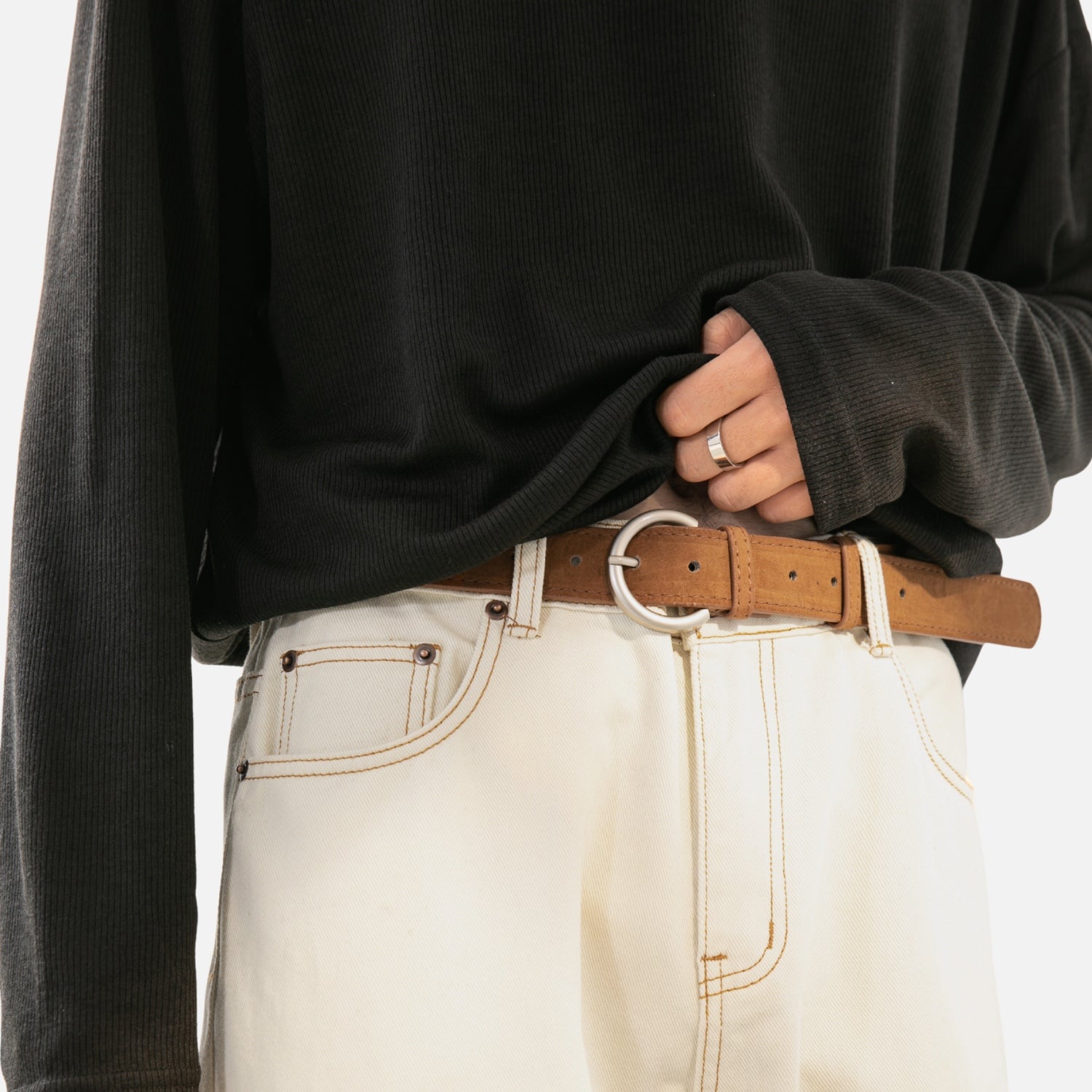 Twill Baggy Cotton Pants