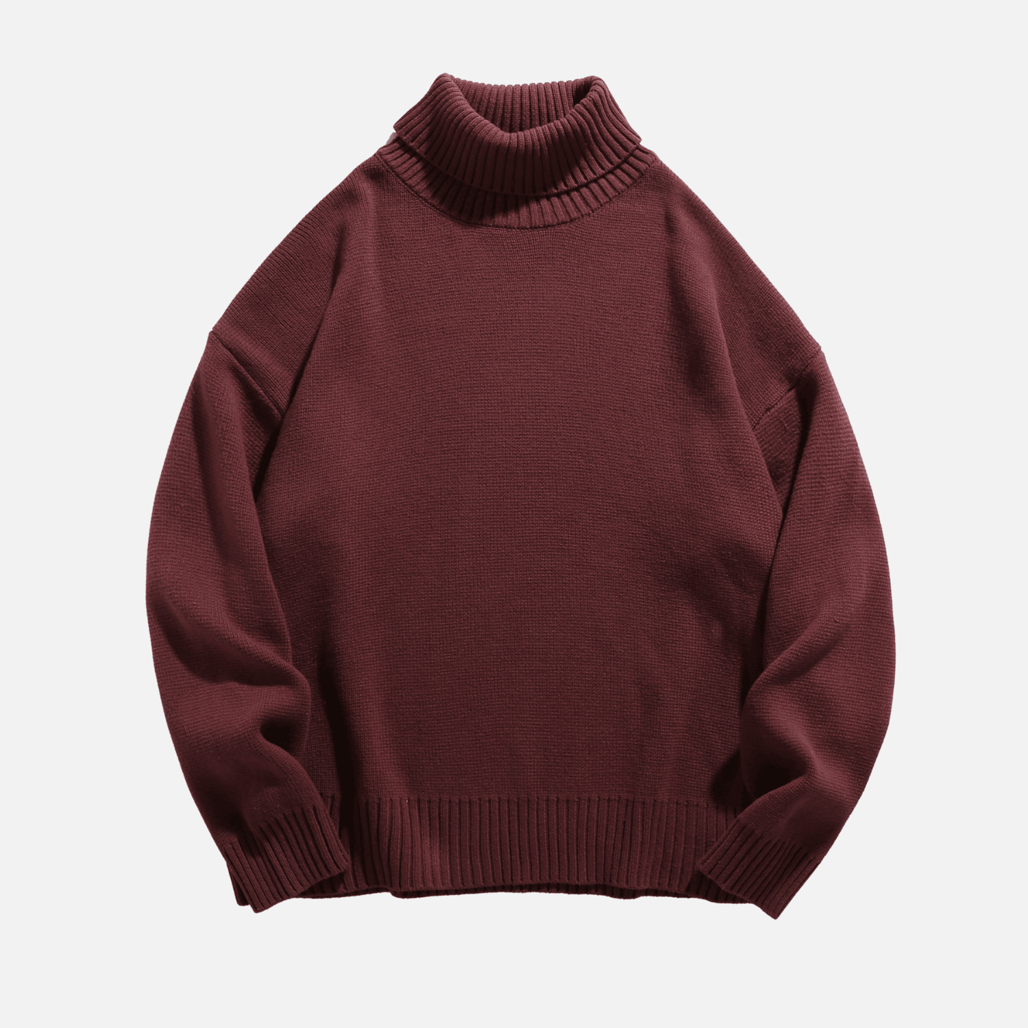 Grobstrick-Rollkragenpullover