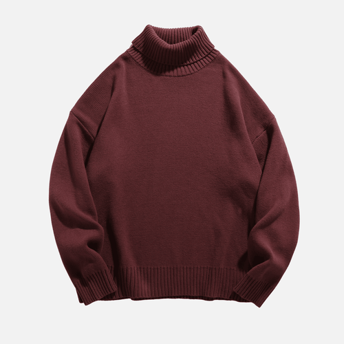 Grobstrick-Rollkragenpullover