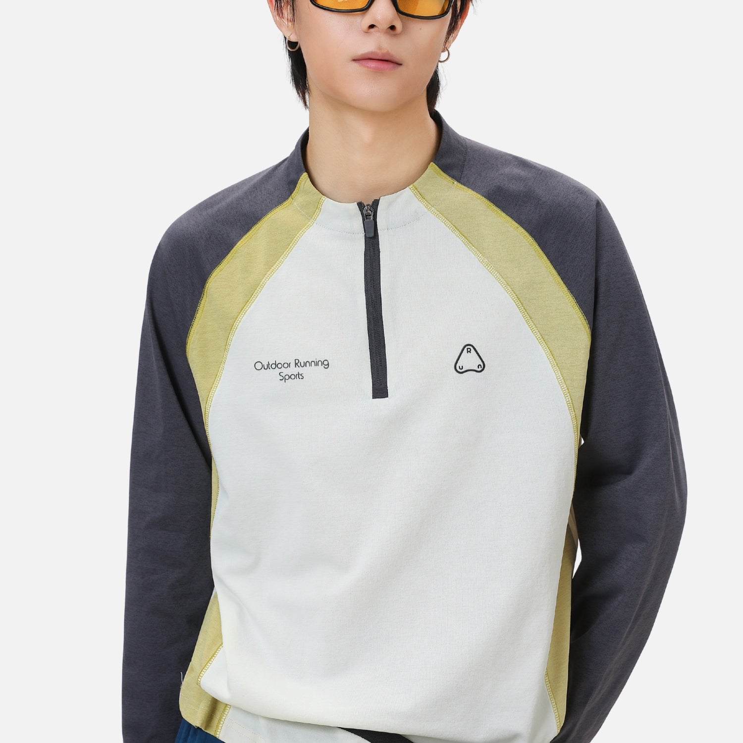 Cooling Half-Zip Raglan Long Sleeve Tee