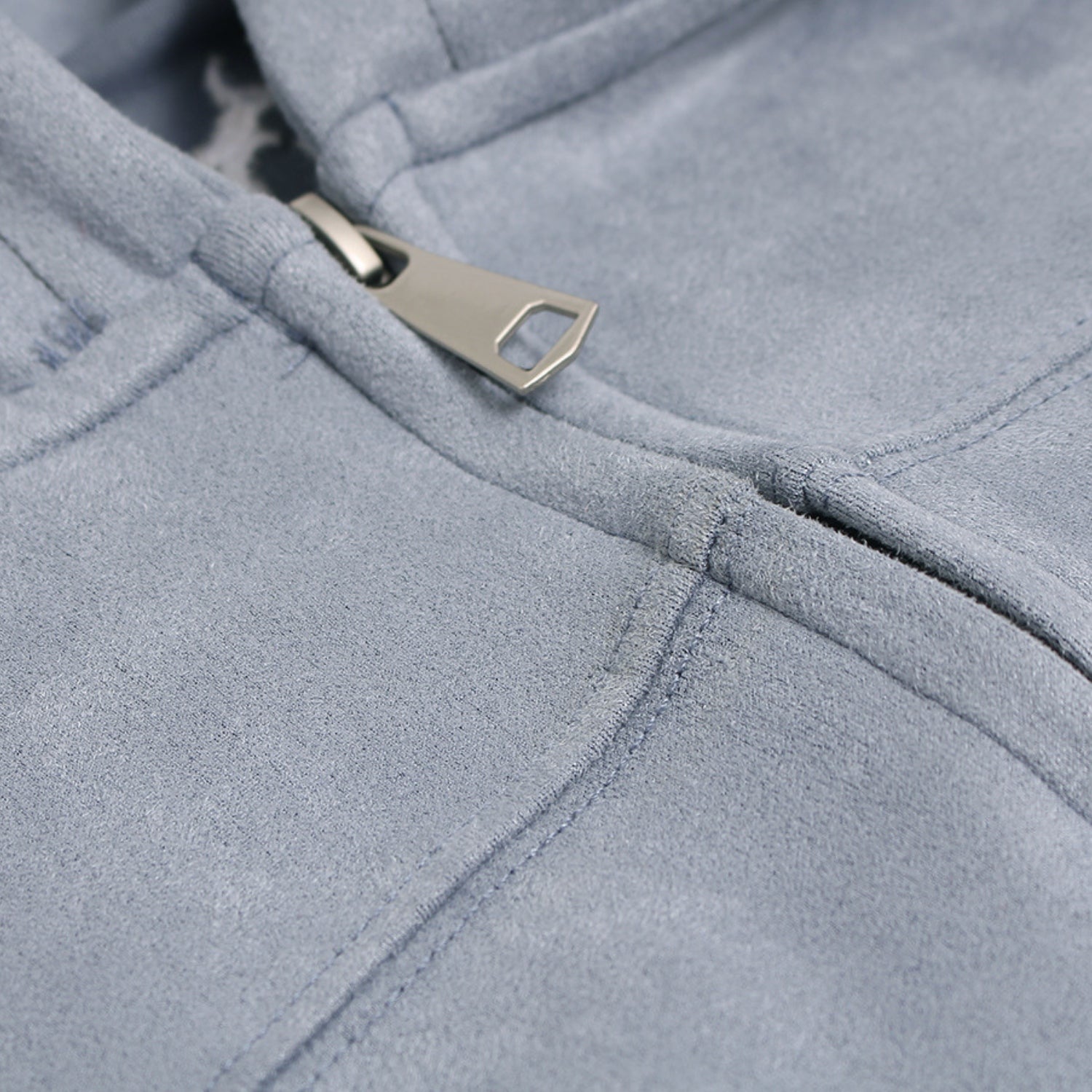 Sudadera retro de ante con capucha