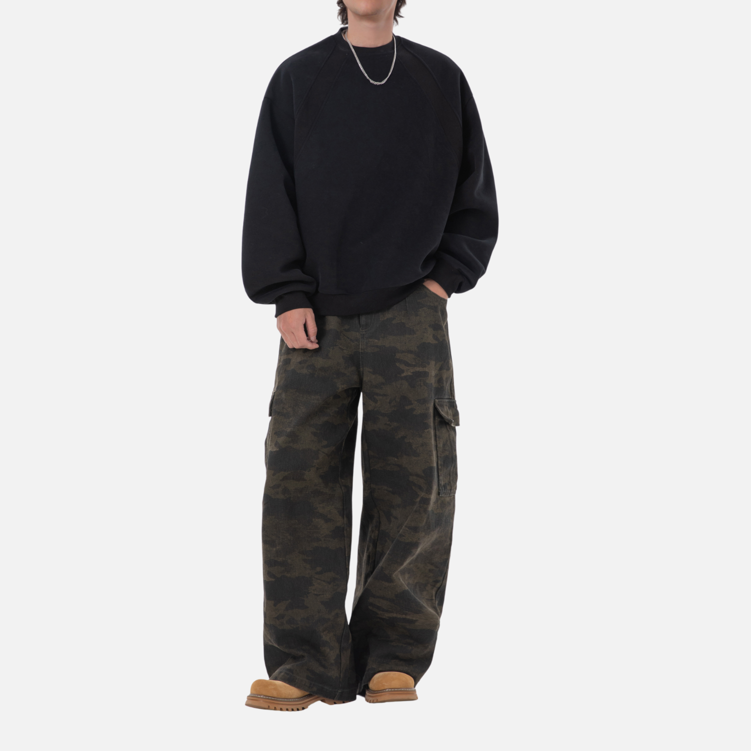 Heavyweight Space Cotton Crewneck Sweatshirt