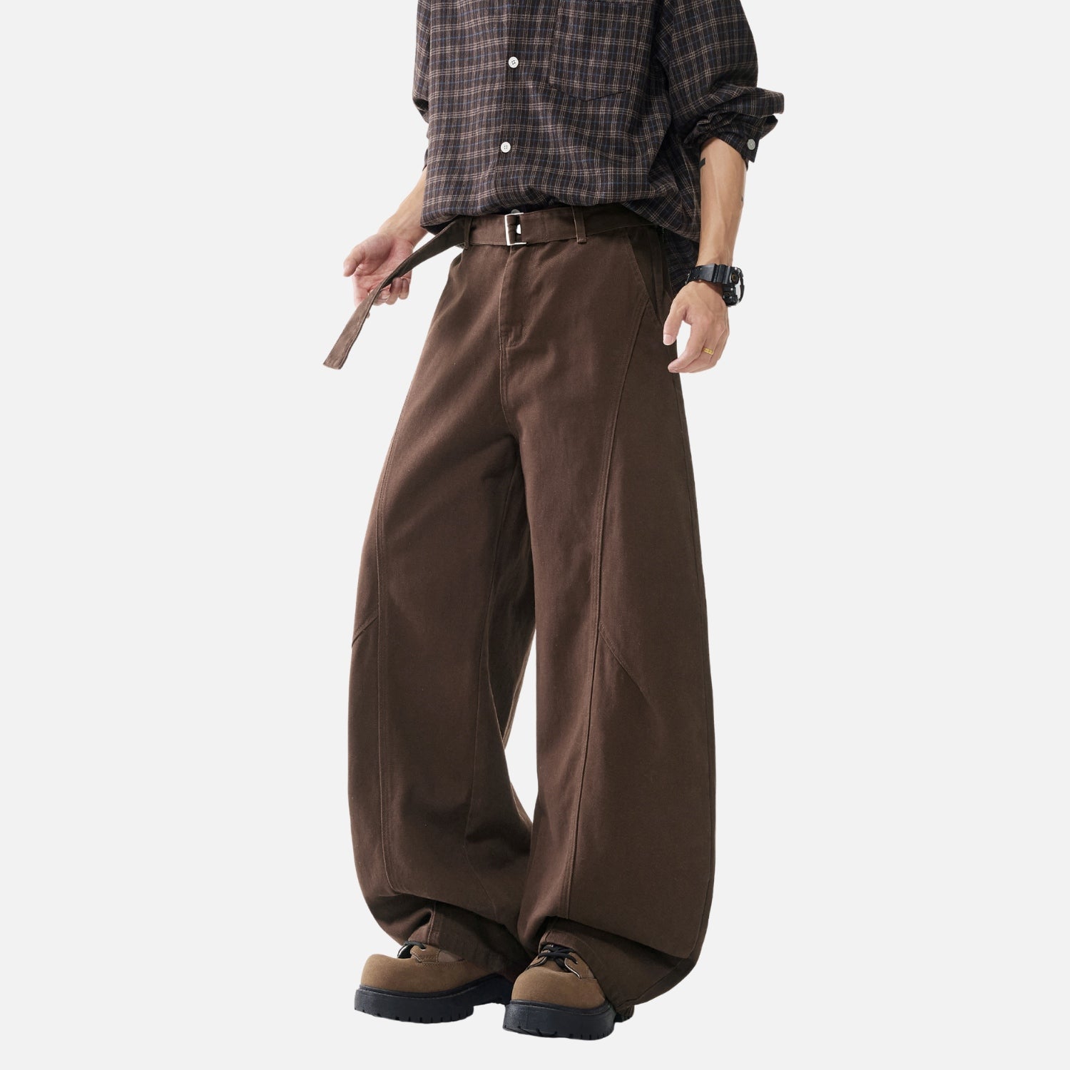Vintage Structured Panel Utility Pants