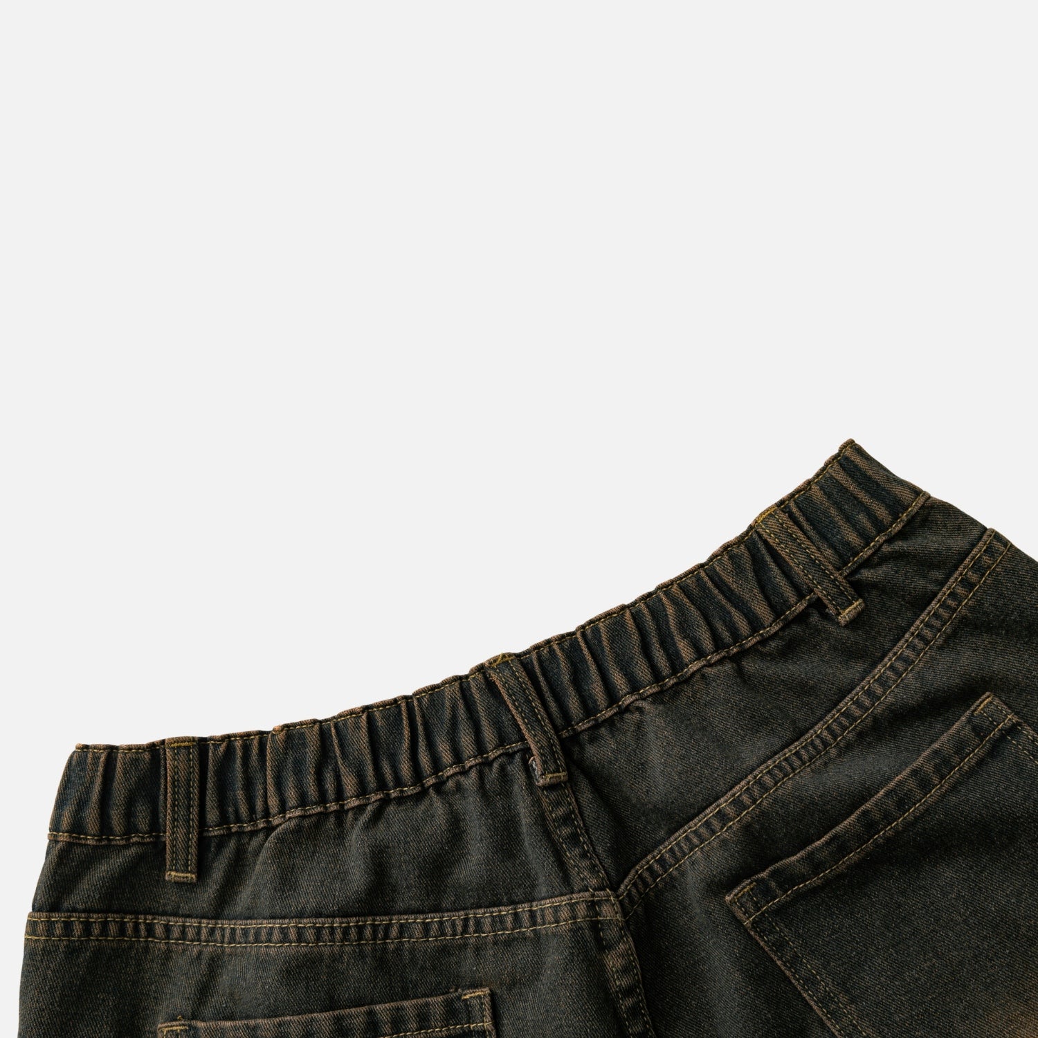 Washed Vintage Denim Bermuda Shorts