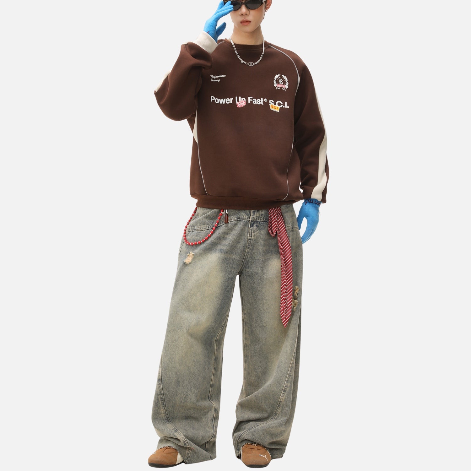 Vintage Racing Raglan Sweatshirt