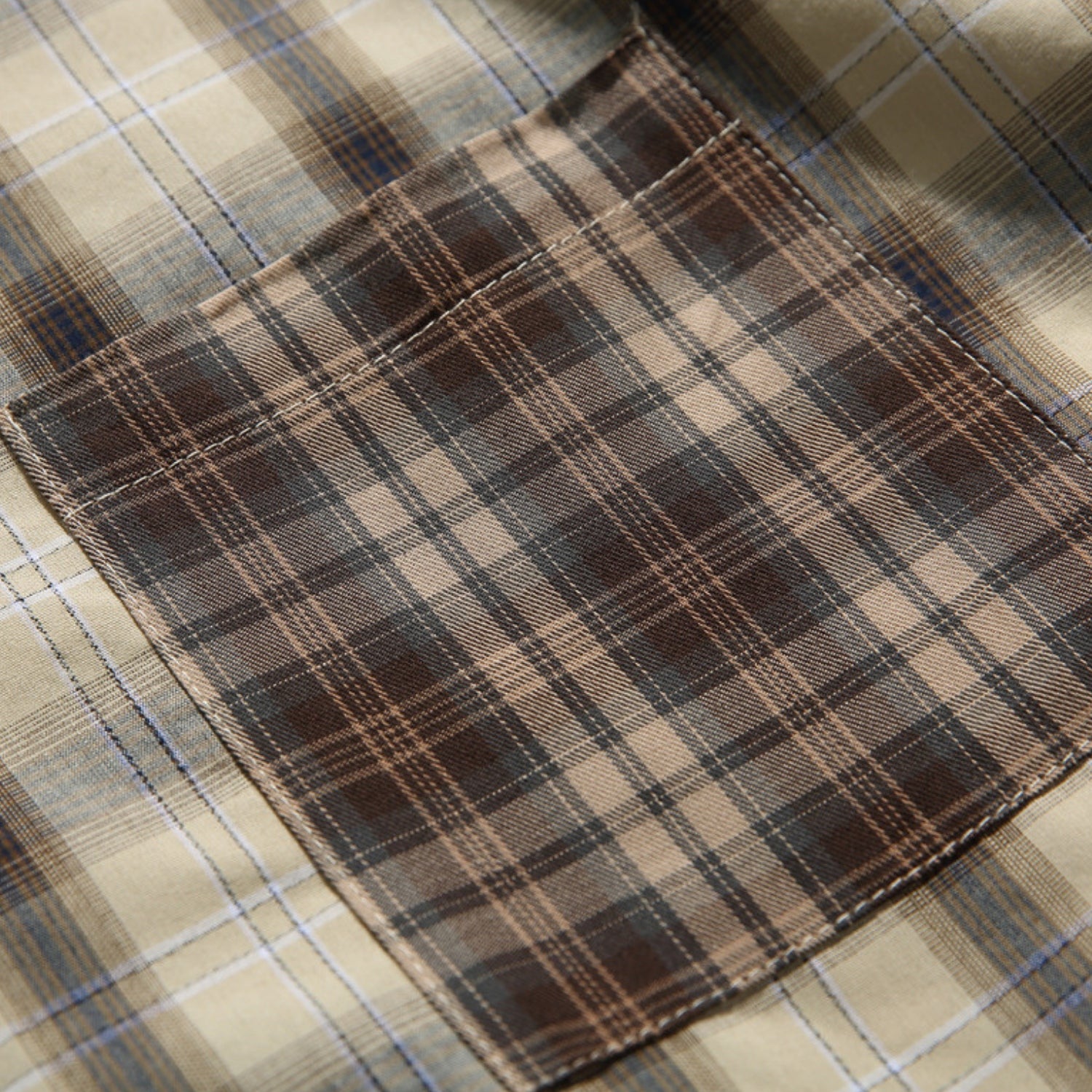 Harajuku Colorblock Plaid Cotton Shirt