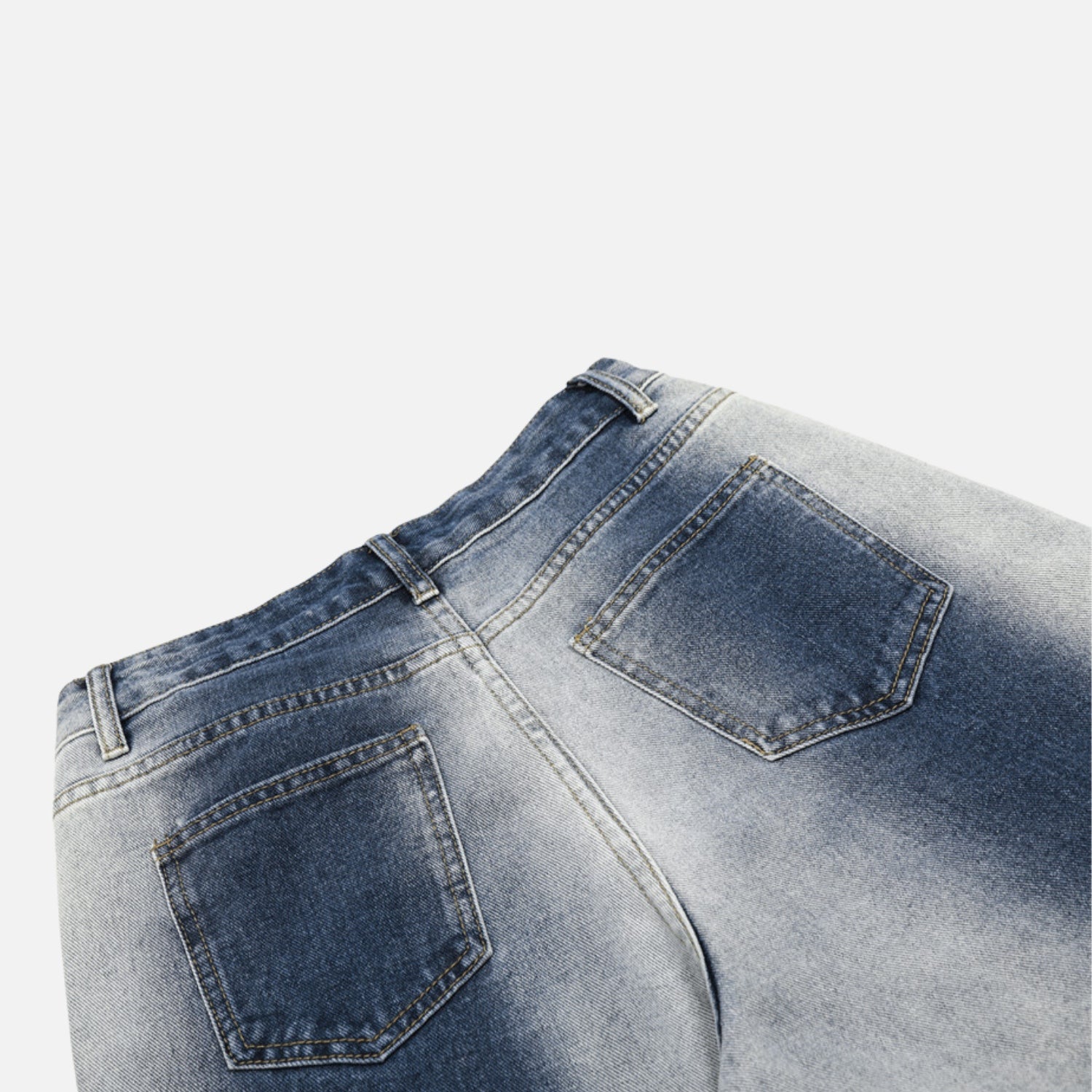 Gradient Washed Baggy Jeans