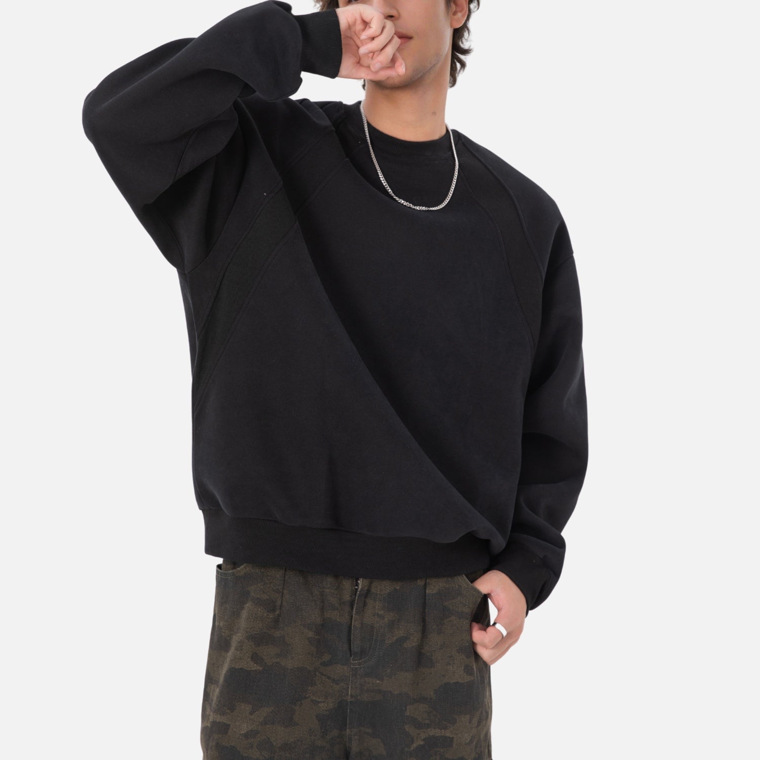Heavyweight Space Cotton Crewneck Sweatshirt