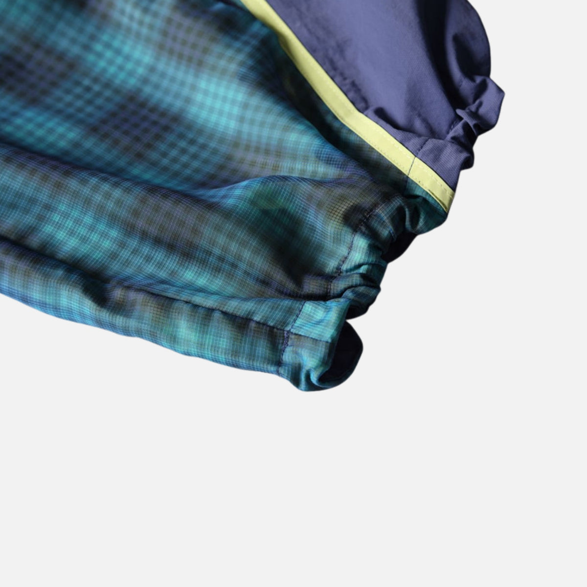 Plaid Colorblock Windproof Parachute Pants