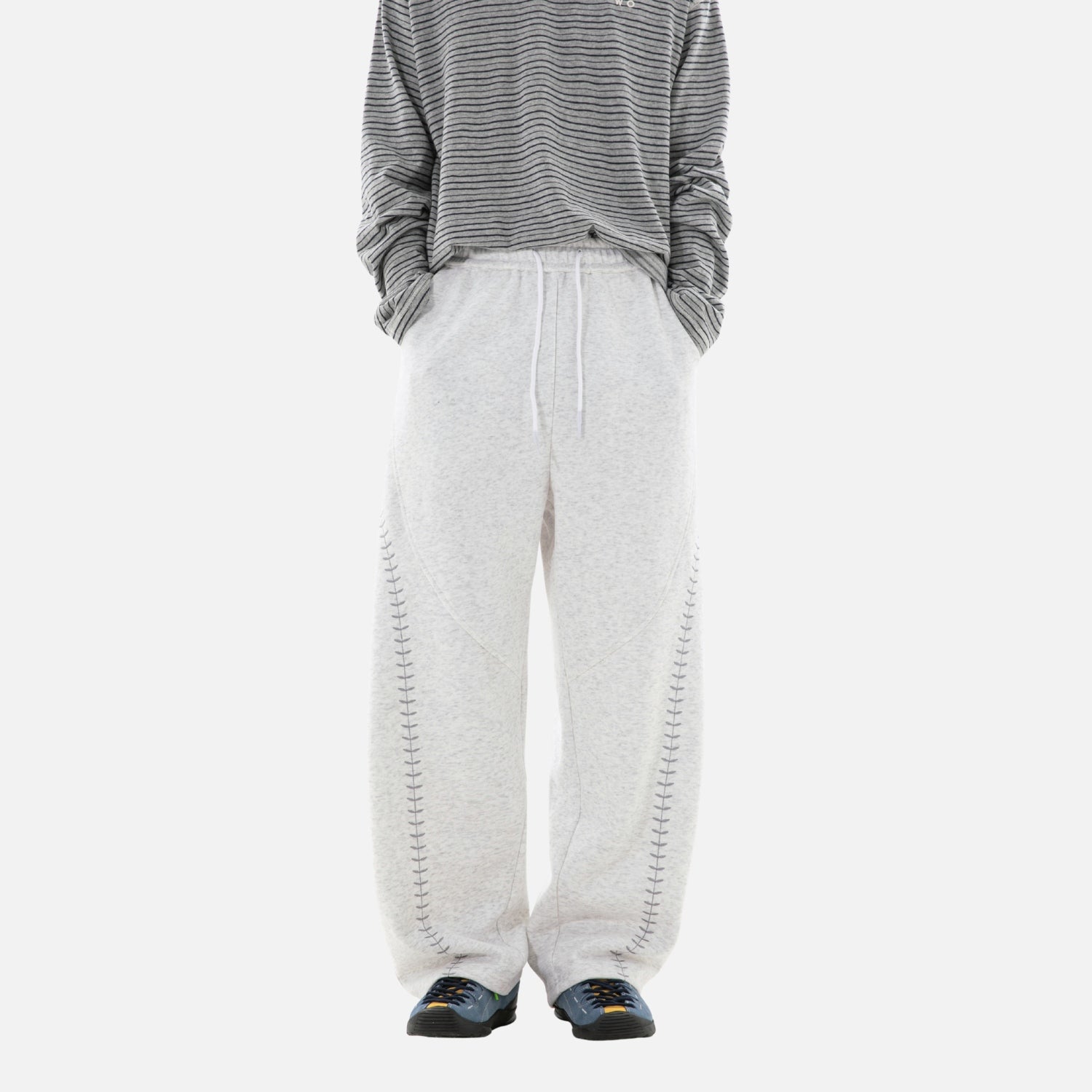 Baseball-Inspired Baggy Sweatpants