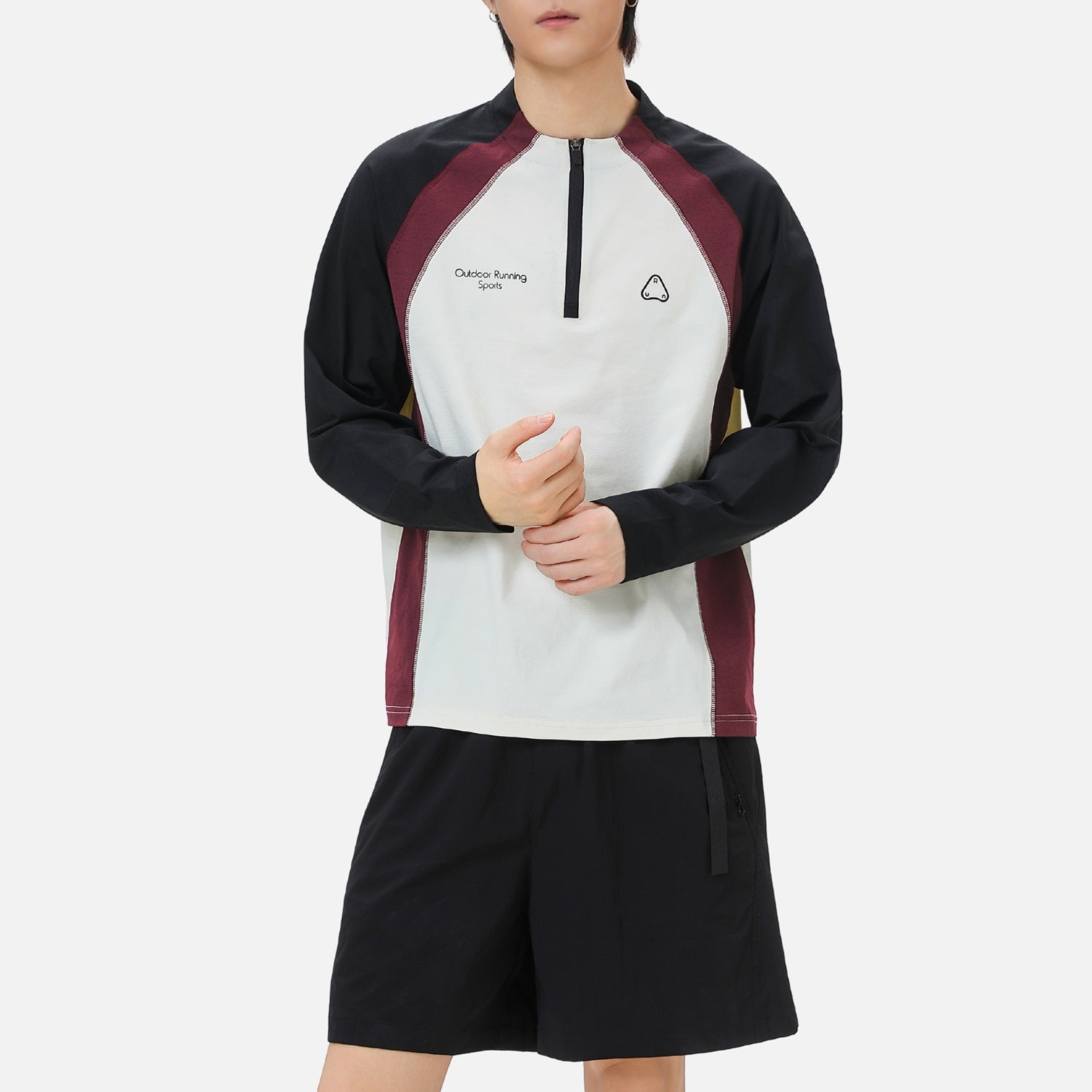Cooling Half-Zip Raglan Long Sleeve Tee