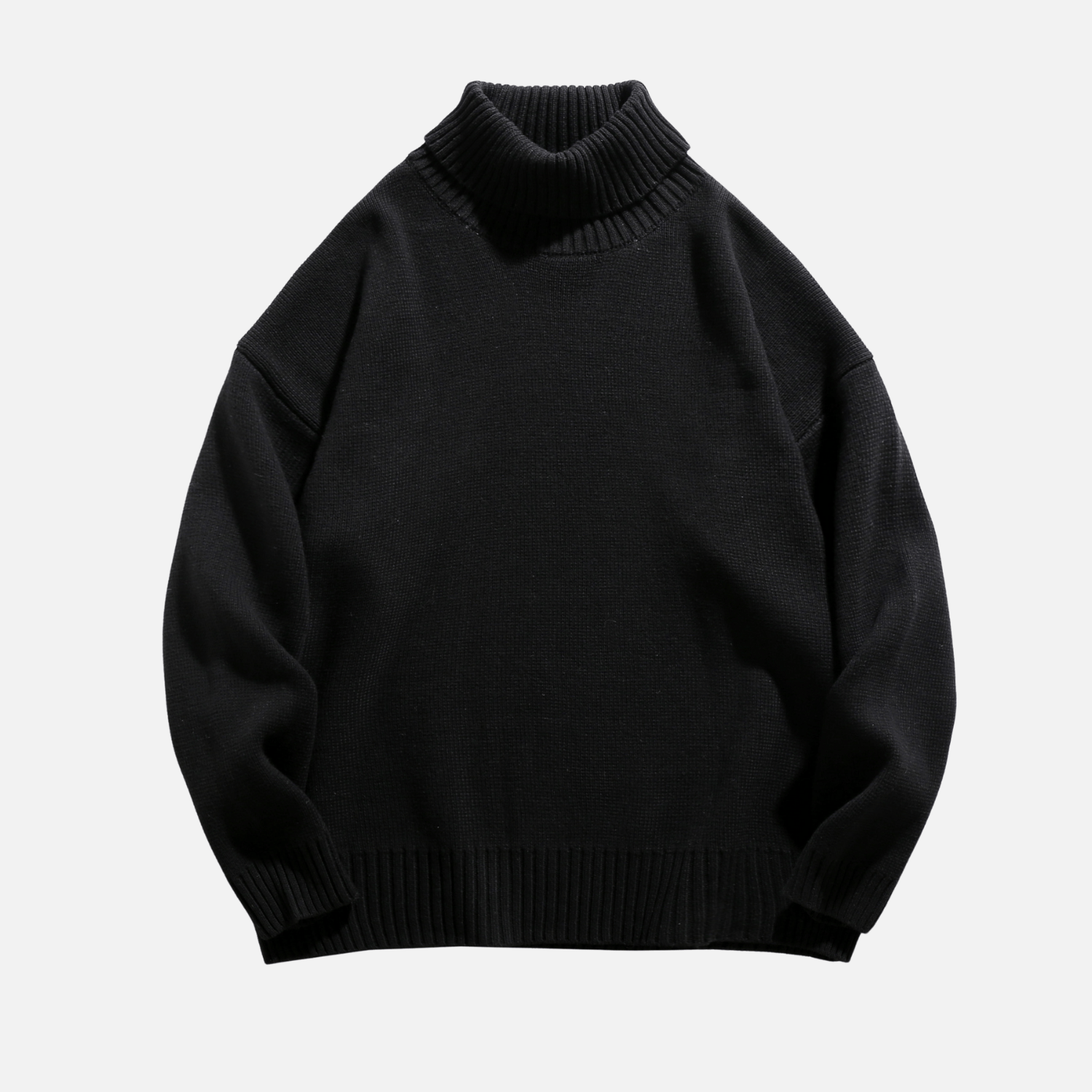 Grobstrick-Rollkragenpullover