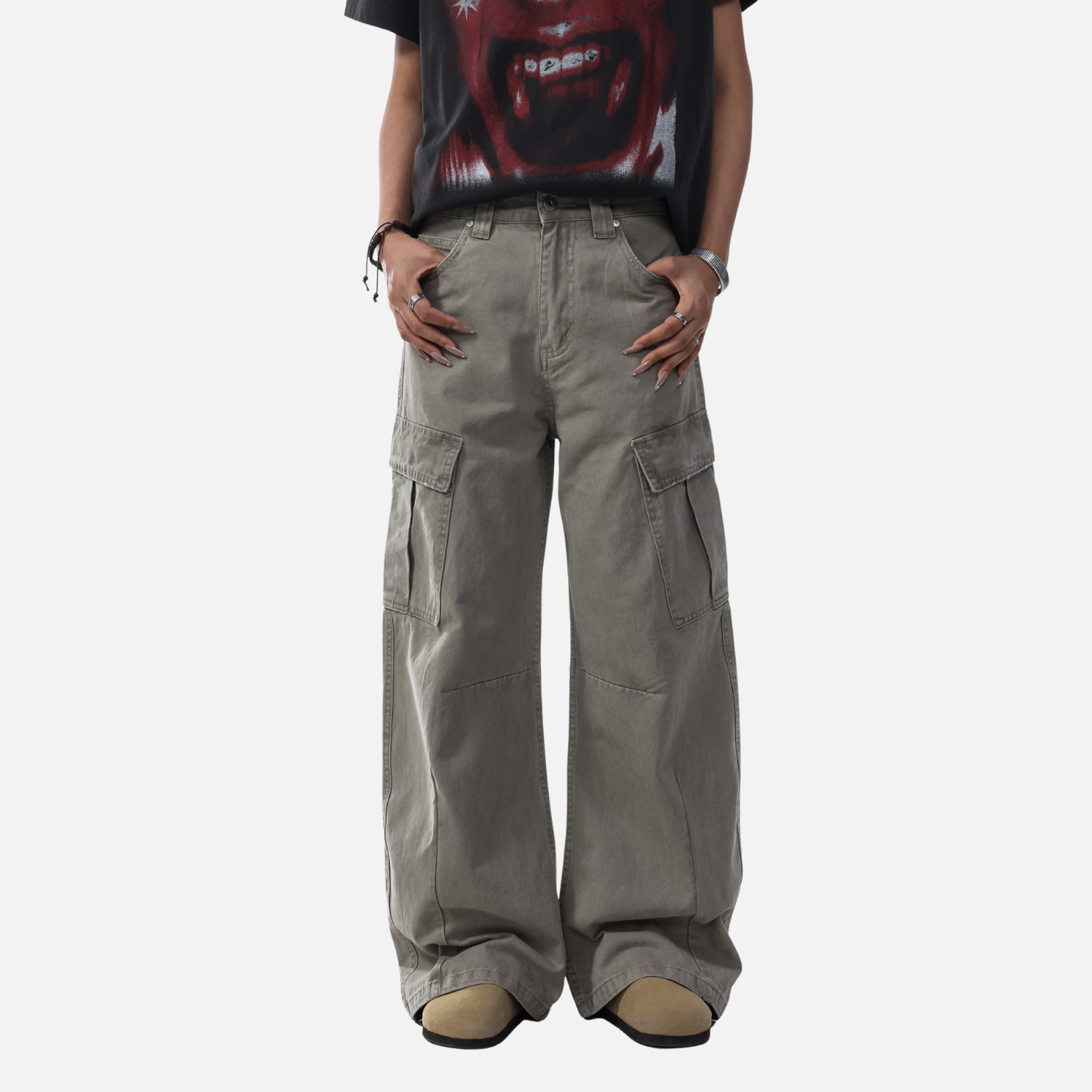 Vintage Slant Baggy Pants