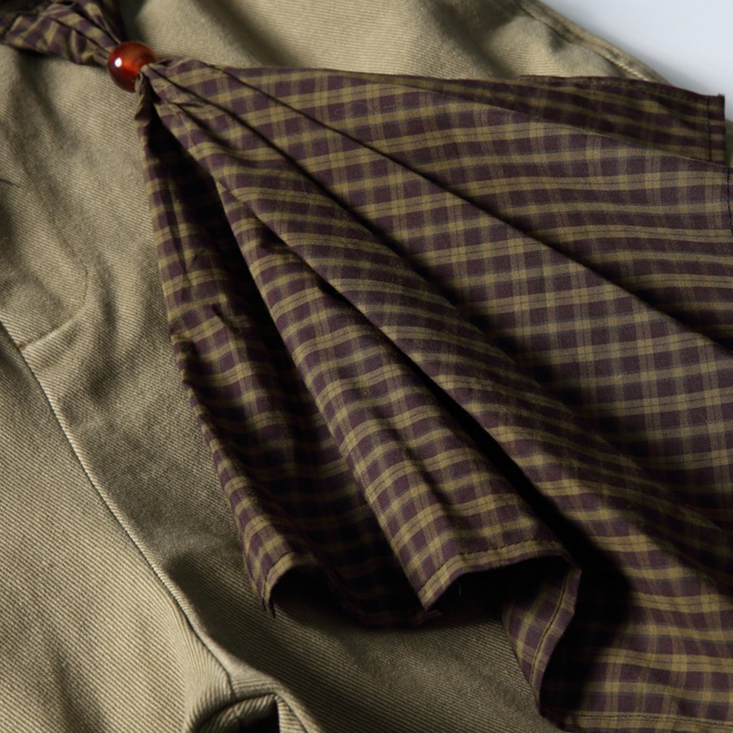 Detachable Plaid Cargo Shorts