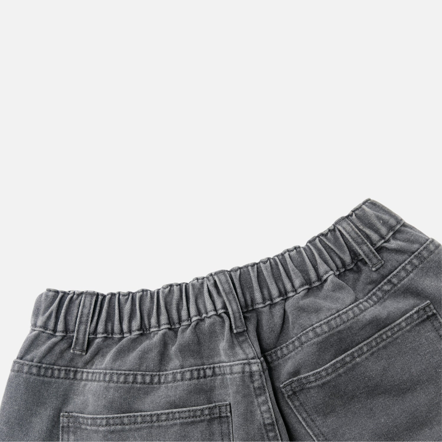 Ripped Washed Denim Shorts
