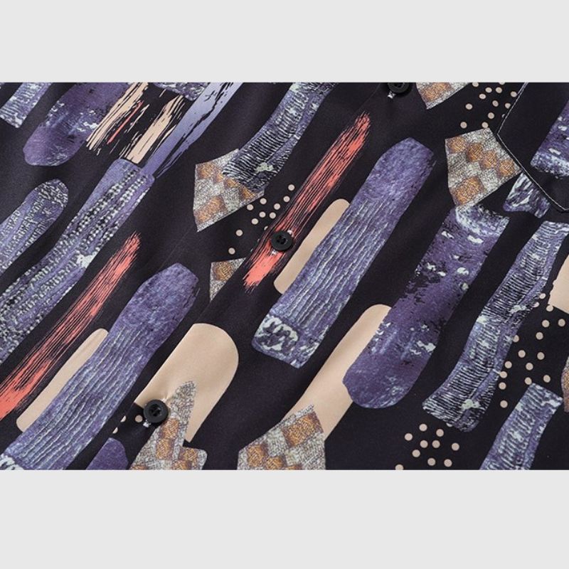 Hemd mit Vintage-Graffiti-Print