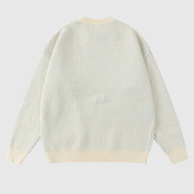 Niche Design Color-Block Loose Sweater