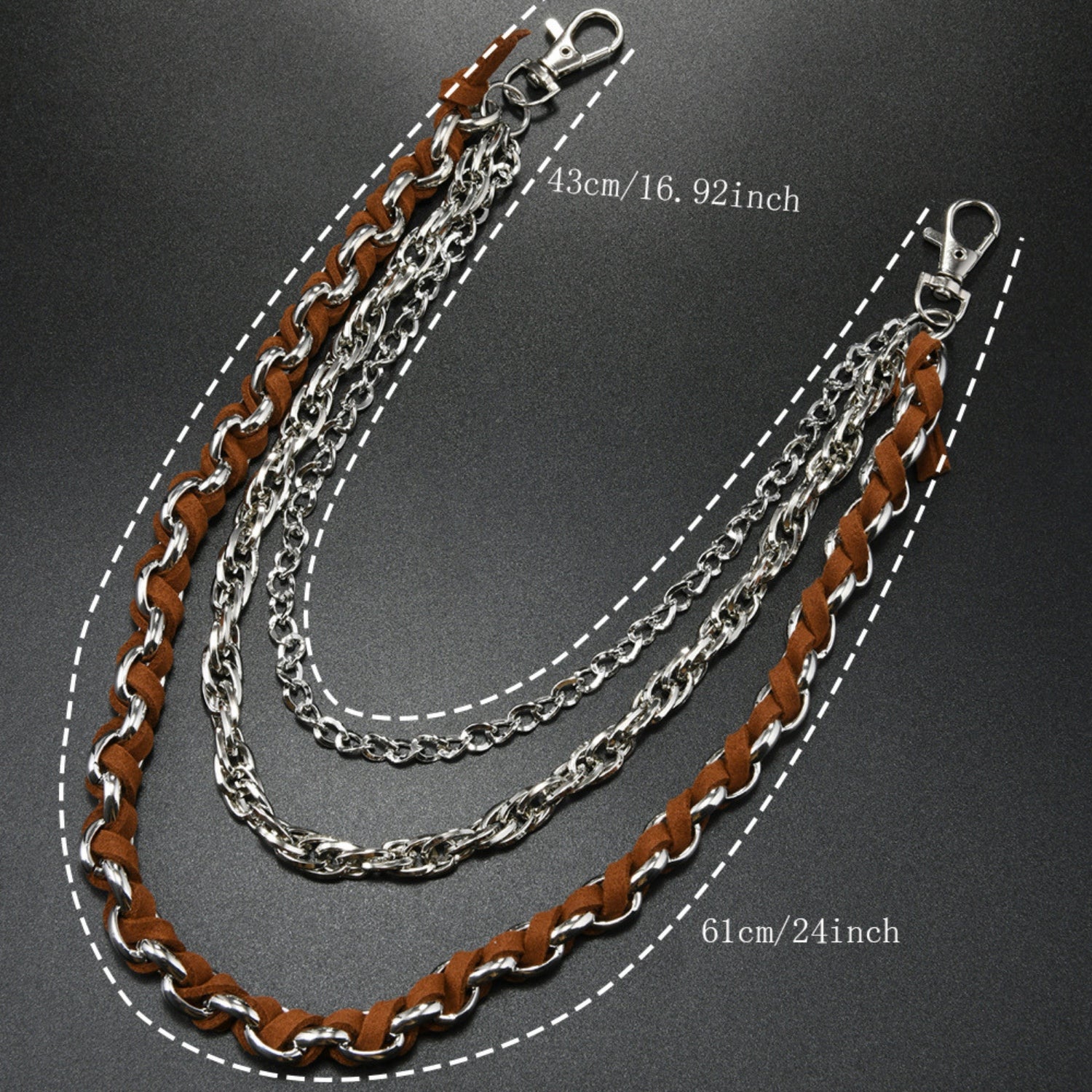 Layered Punk Chain Belt