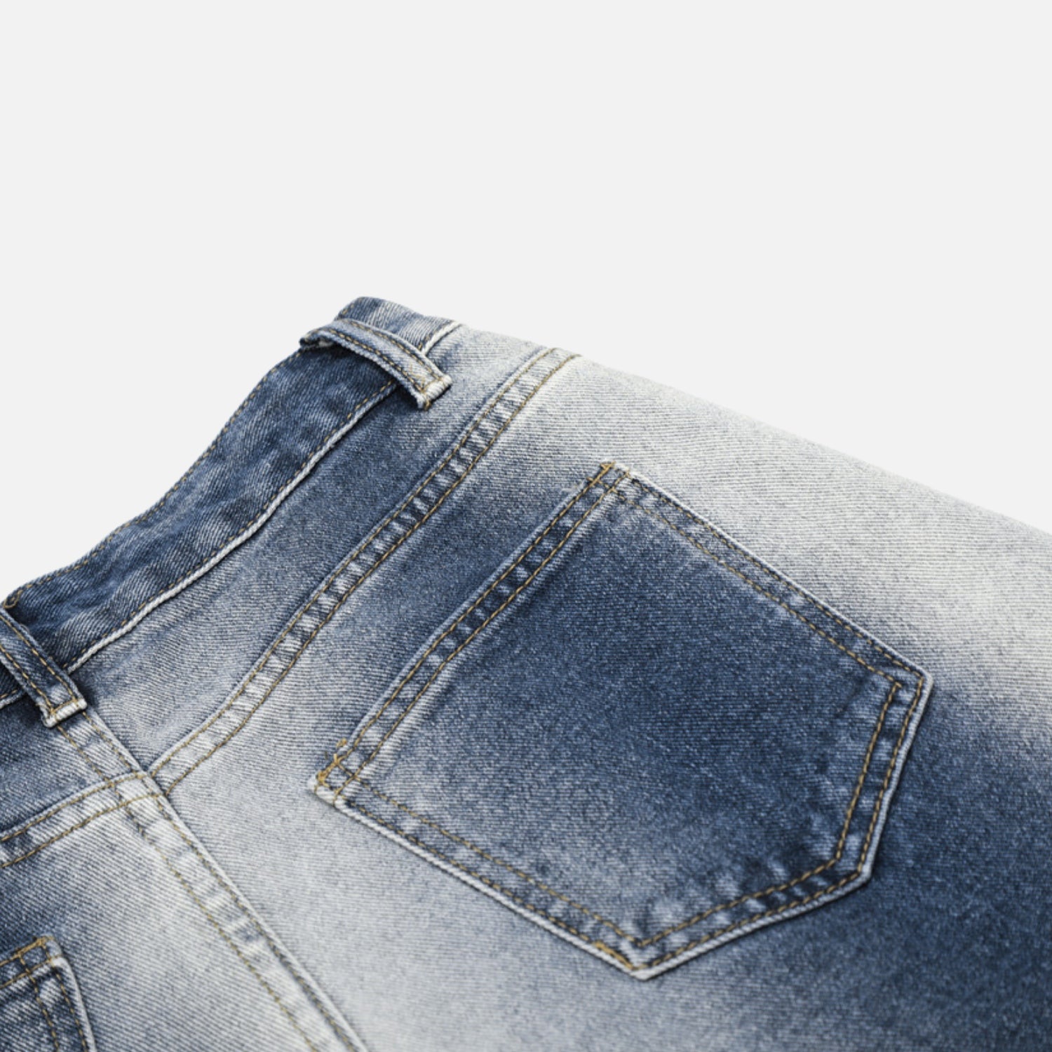 Gradient Washed Baggy Jeans