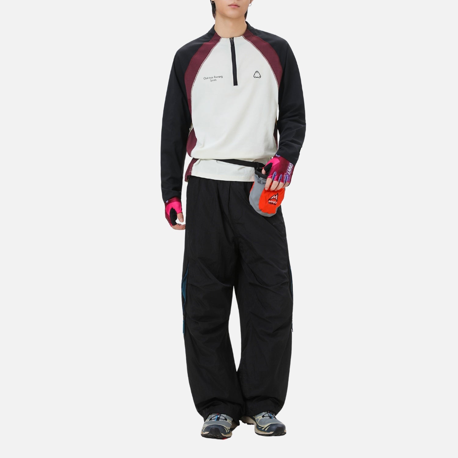 Cooling Half-Zip Raglan Long Sleeve Tee