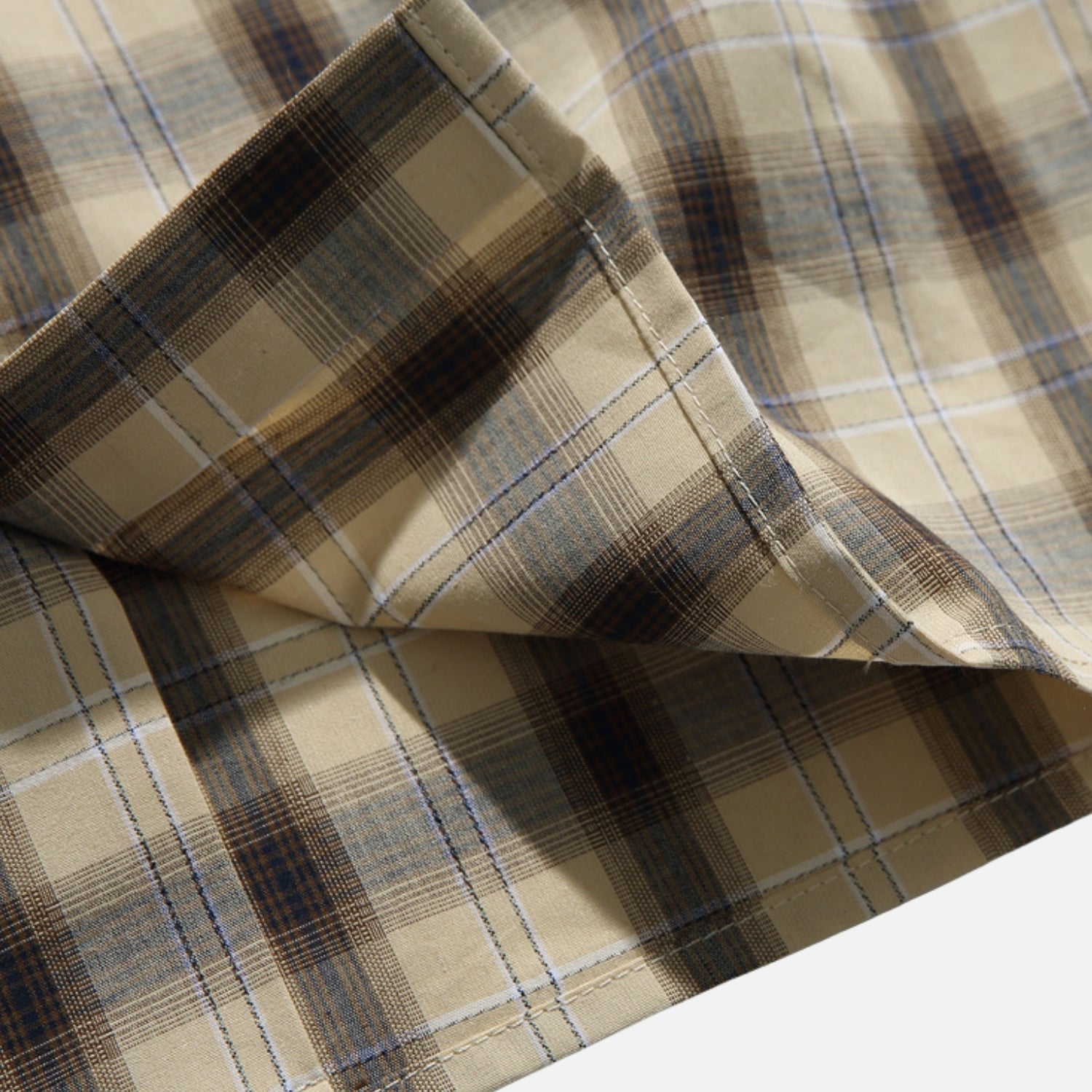 Harajuku Colorblock Plaid Cotton Shirt