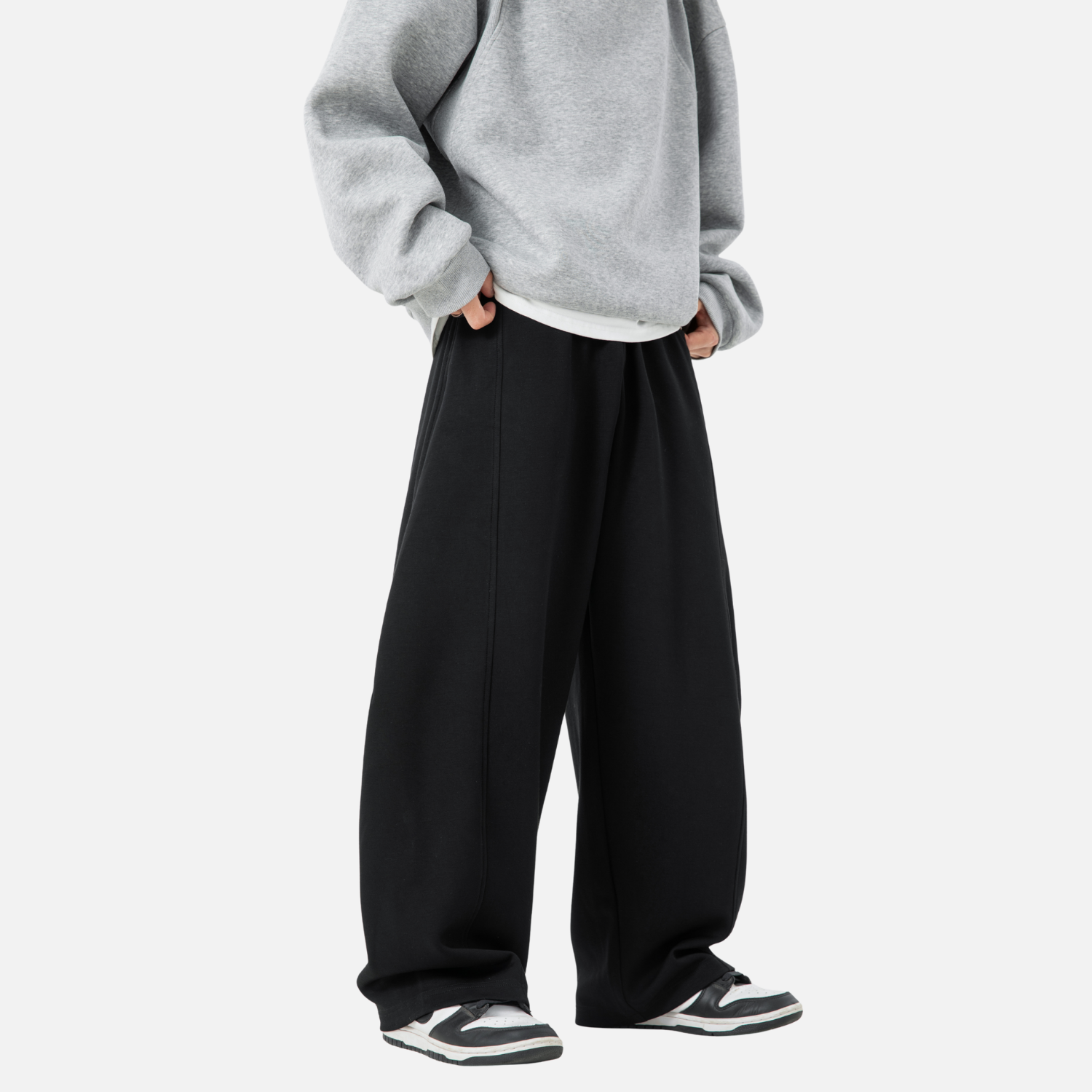 Paneled Texture Track Pants