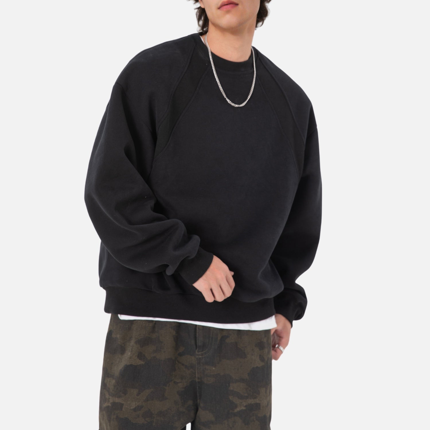 Heavyweight Space Cotton Crewneck Sweatshirt