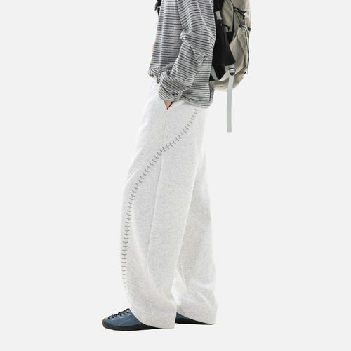 Baseball-Inspired Baggy Sweatpants