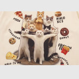 Creative Spoof Cat Print T-shirt