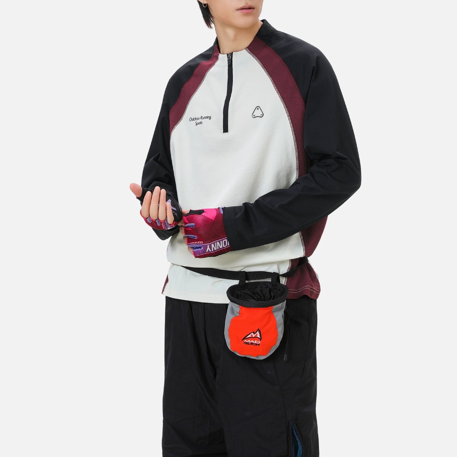 Cooling Half-Zip Raglan Long Sleeve Tee