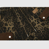 Leopard Print Drawstring Shorts