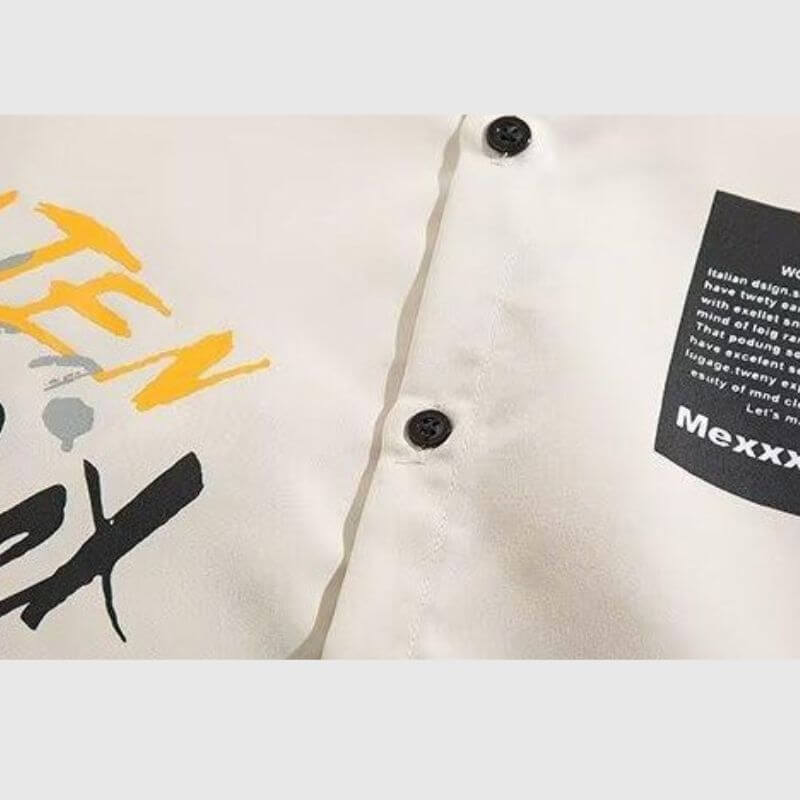 Lässiges Hemd mit Smiley-Buchstaben