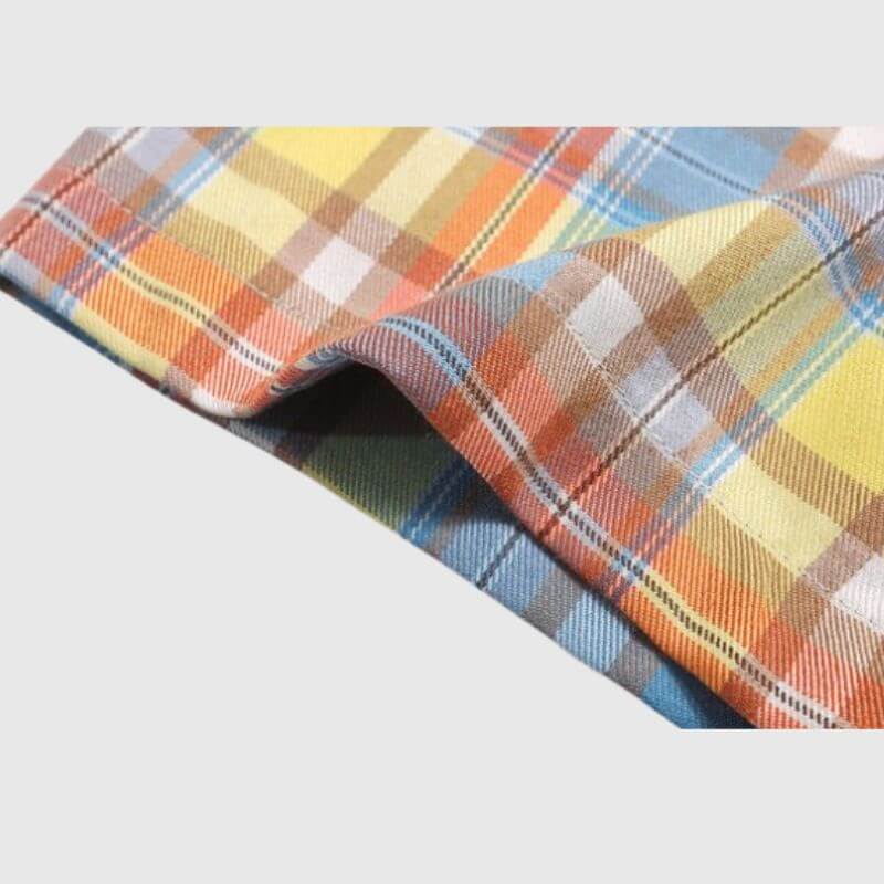 Kariertes Hemd mit Bärenstickerei