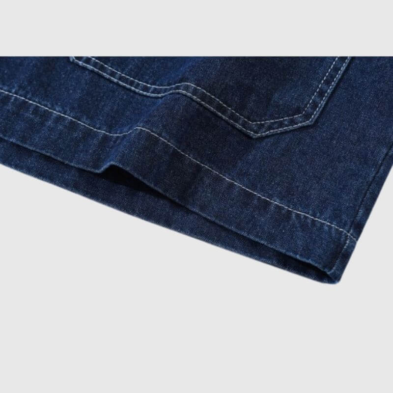 Denim-Hemden mit mehreren Taschen